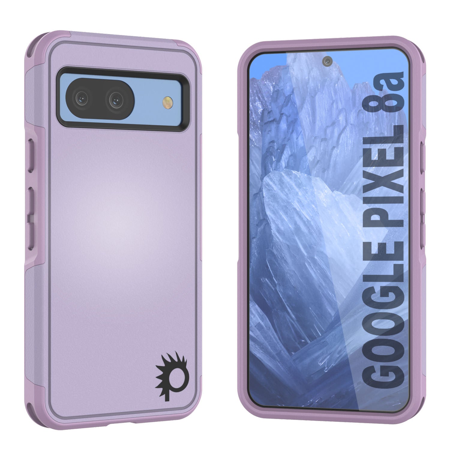 PunkCase Google Pixel 9 Case, [Spartan 2.0 Series] Clear Rugged Heavy Duty Cover W/Built in Screen Protector [Lilac]