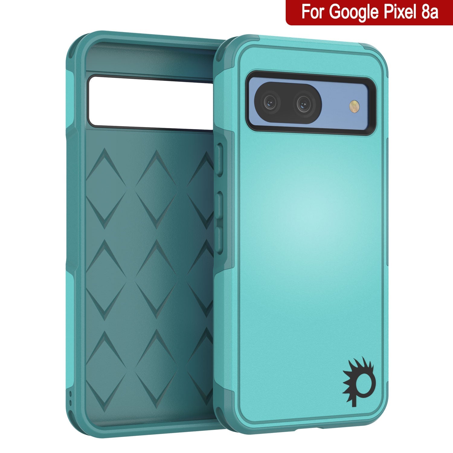 PunkCase Google Pixel 9 Pro Case, [Spartan 2.0 Series] Clear Rugged Heavy Duty Cover W/Built in Screen Protector [Blue]