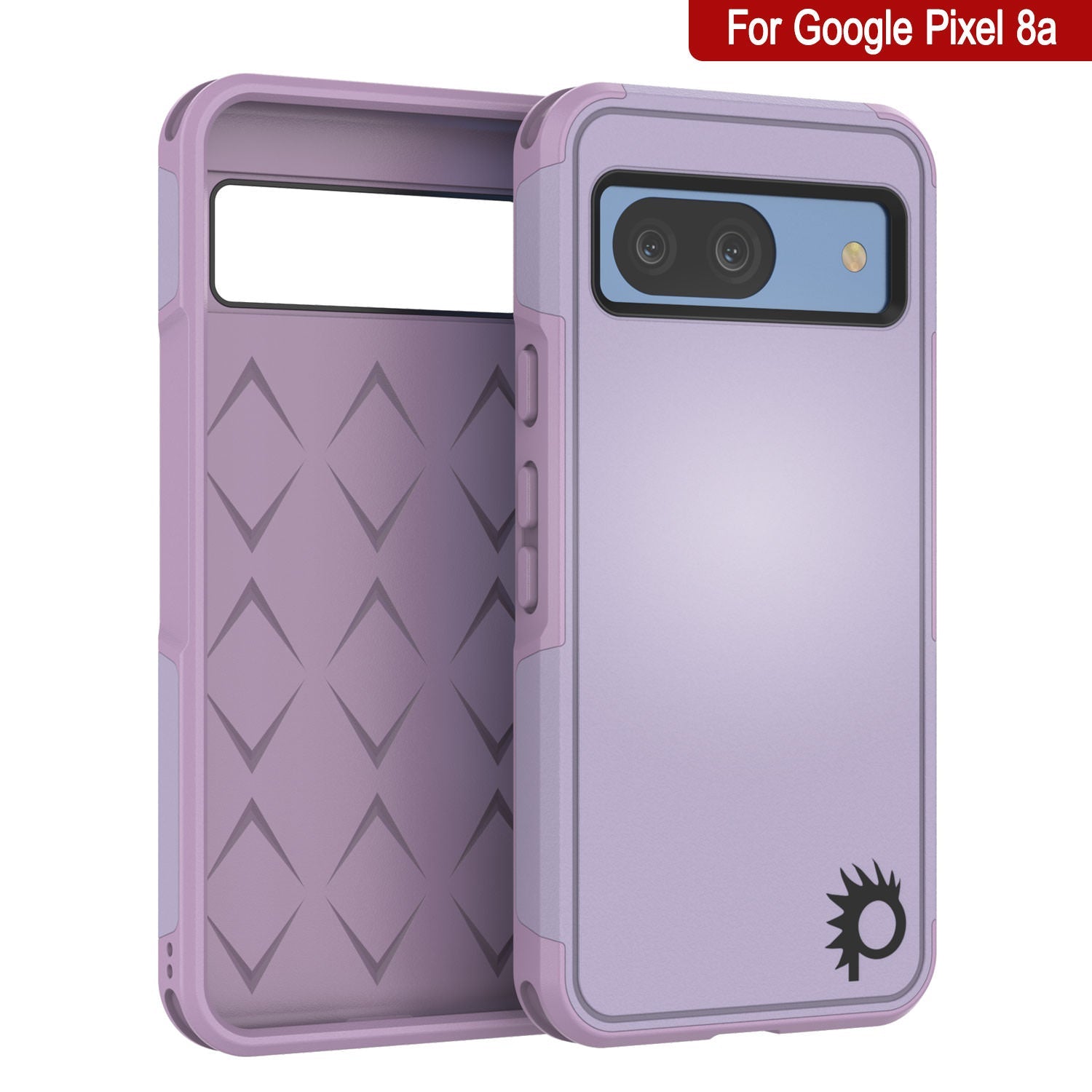 PunkCase Google Pixel 9 Pro Case, [Spartan 2.0 Series] Clear Rugged Heavy Duty Cover W/Built in Screen Protector [Lilac]