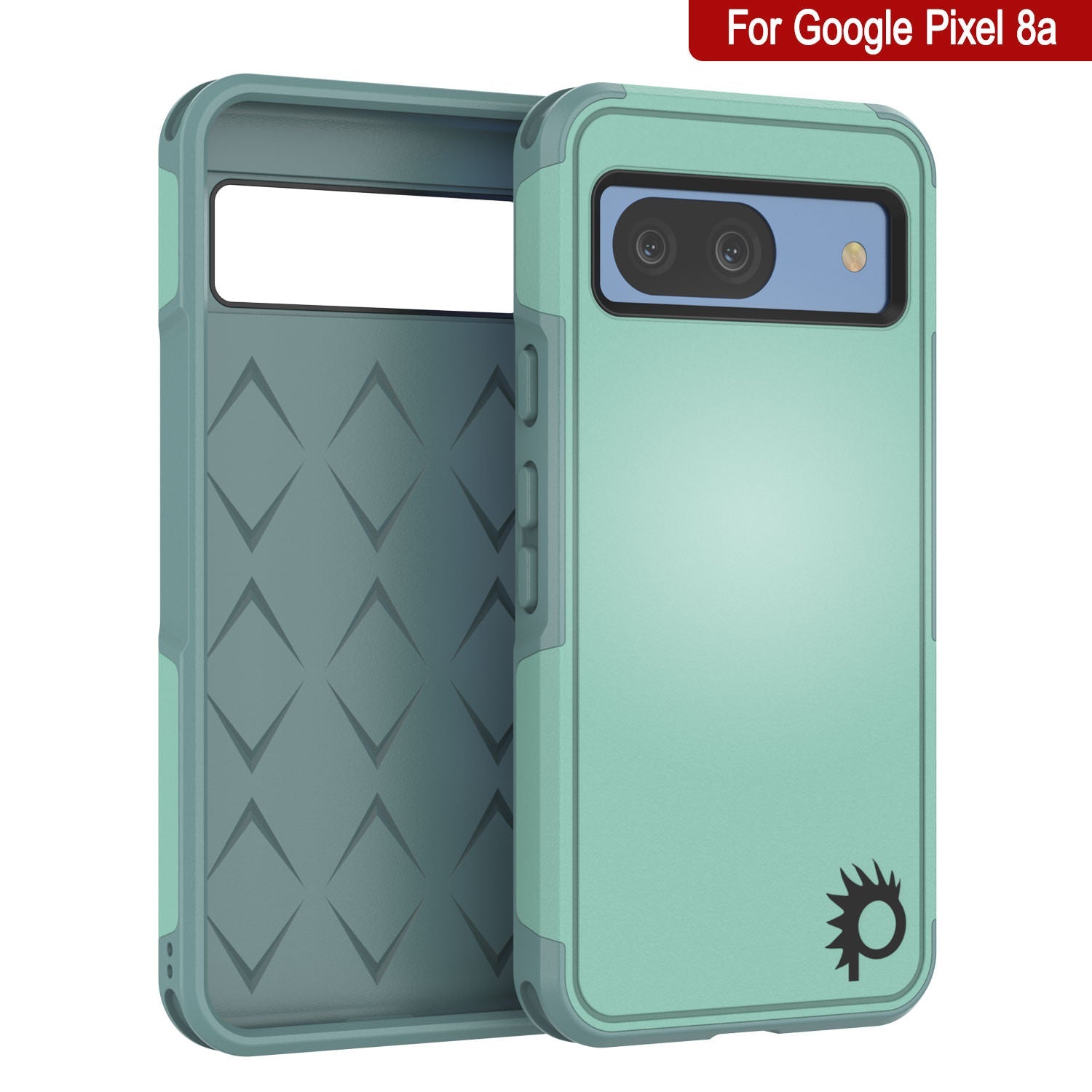 PunkCase Google Pixel 9 Case, [Spartan 2.0 Series] Clear Rugged Heavy Duty Cover W/Built in Screen Protector [Teal]