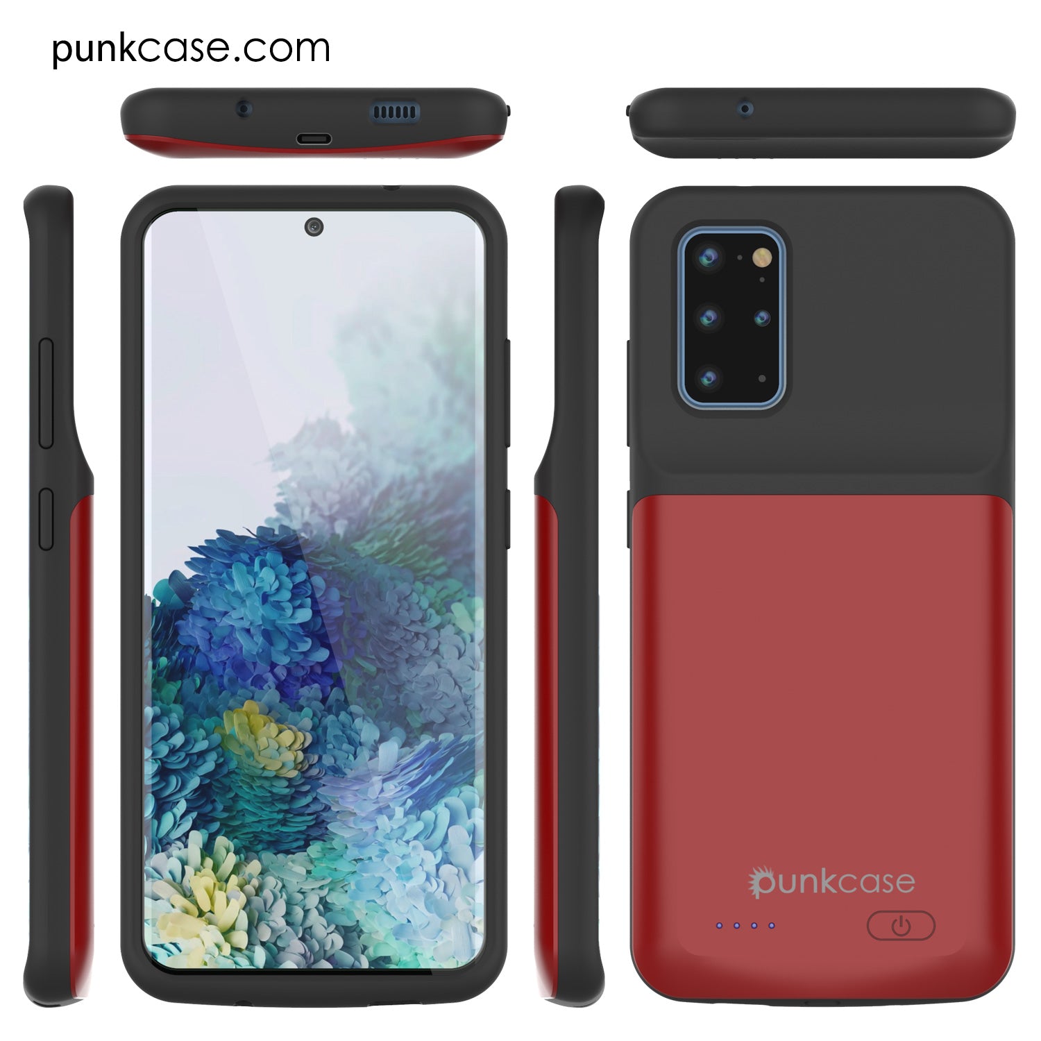 PunkJuice S20+ Plus Battery Case Red - Fast Charging Power Juice Bank with 6000mAh