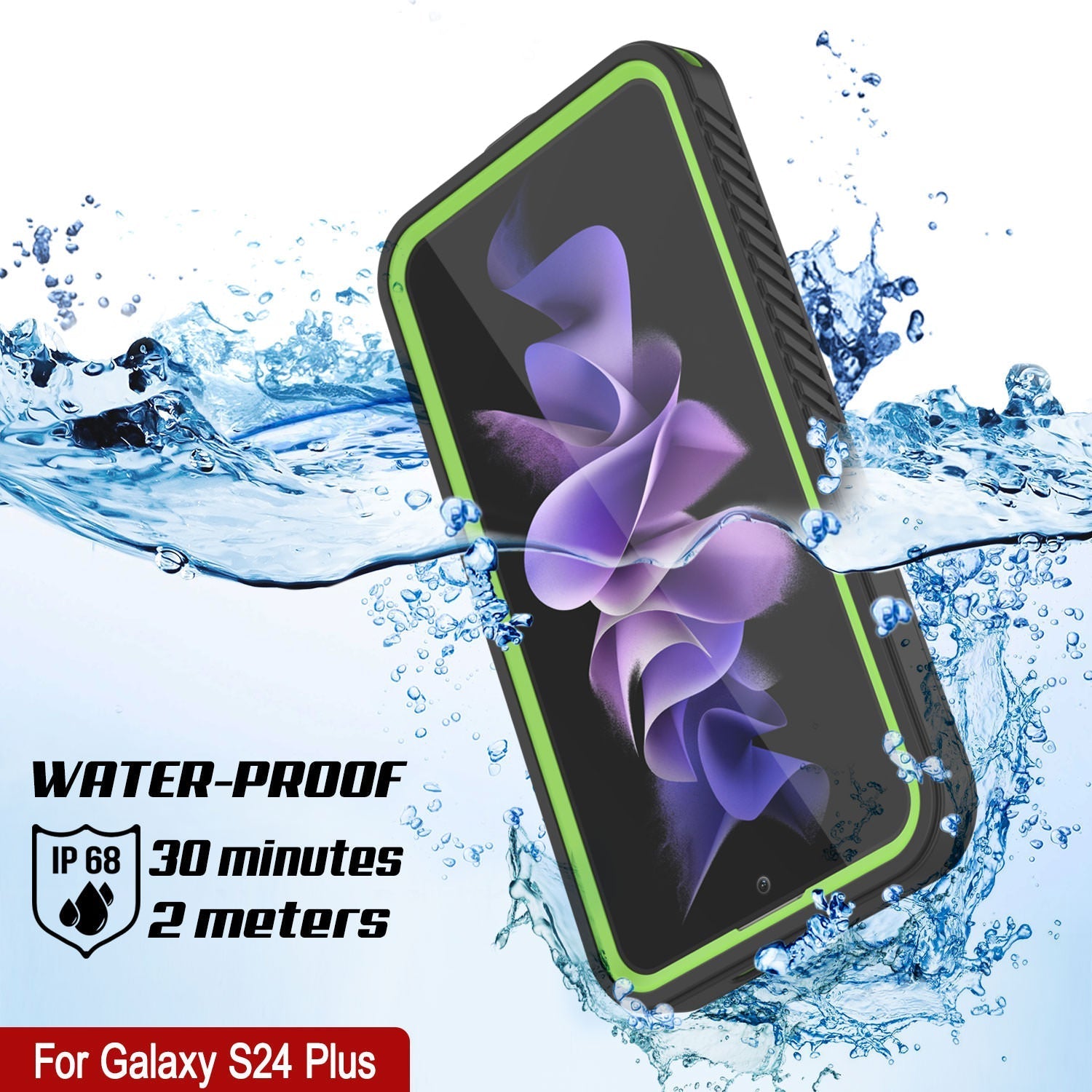 Galaxy S25+ Plus Water/ Shockproof [Extreme Series] With Screen Protector Case [Light Green]