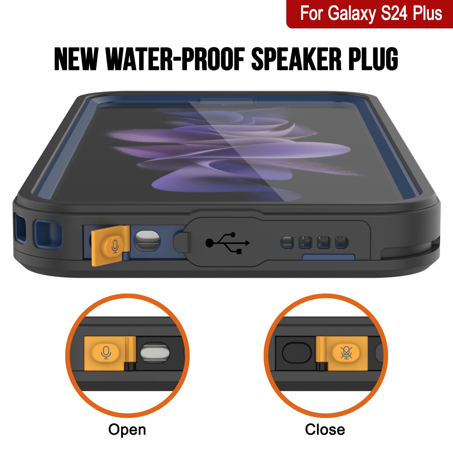 Galaxy S25+ Plus Water/ Shockproof [Extreme Series] With Screen Protector Case [Navy Blue]