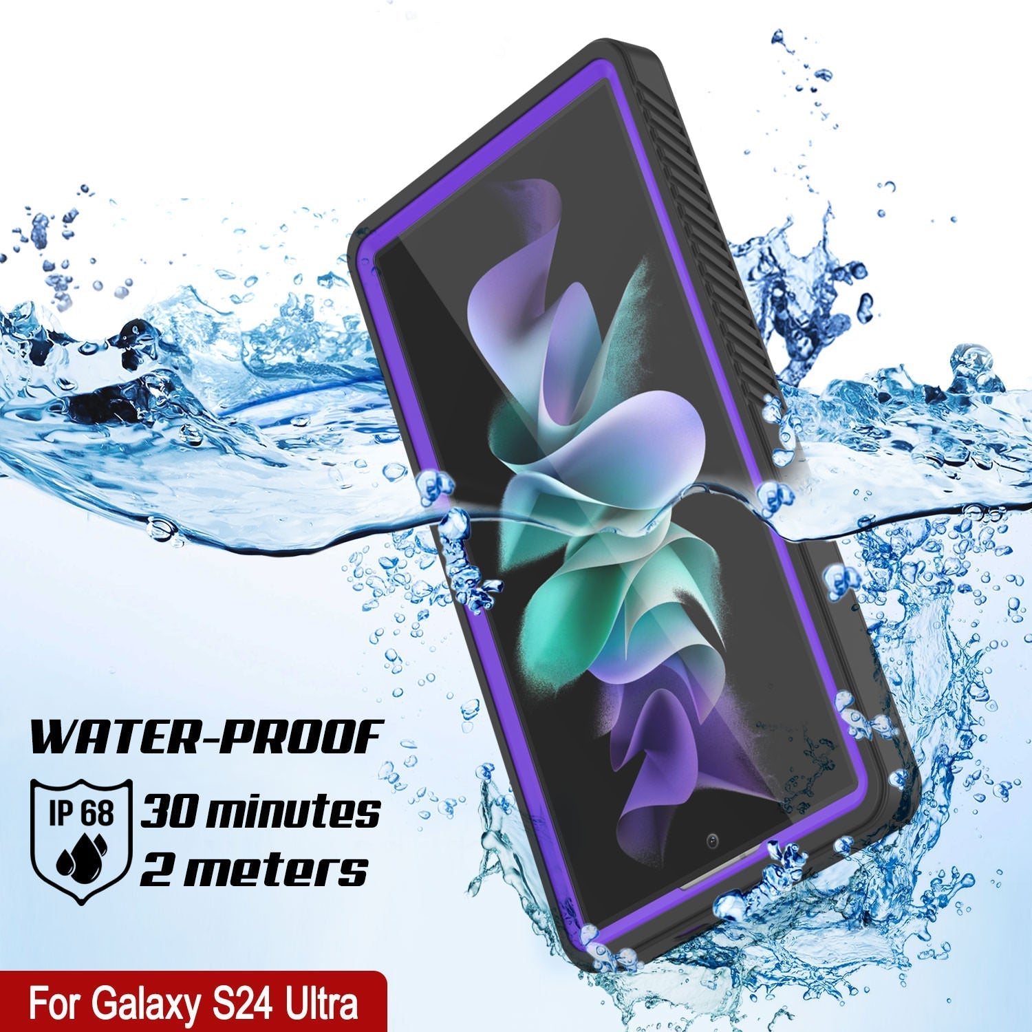 Galaxy S25 Ultra Water/ Shockproof [Extreme Series] With Screen Protector Case [Purple]