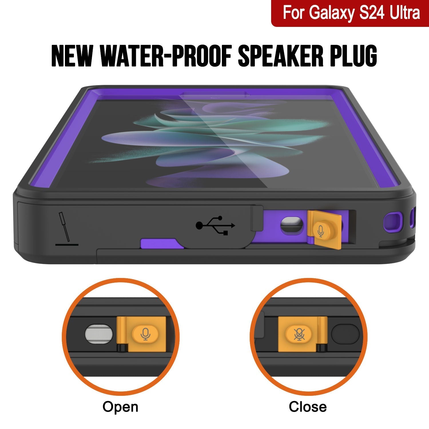 Galaxy S25 Ultra Water/ Shockproof [Extreme Series] With Screen Protector Case [Purple]