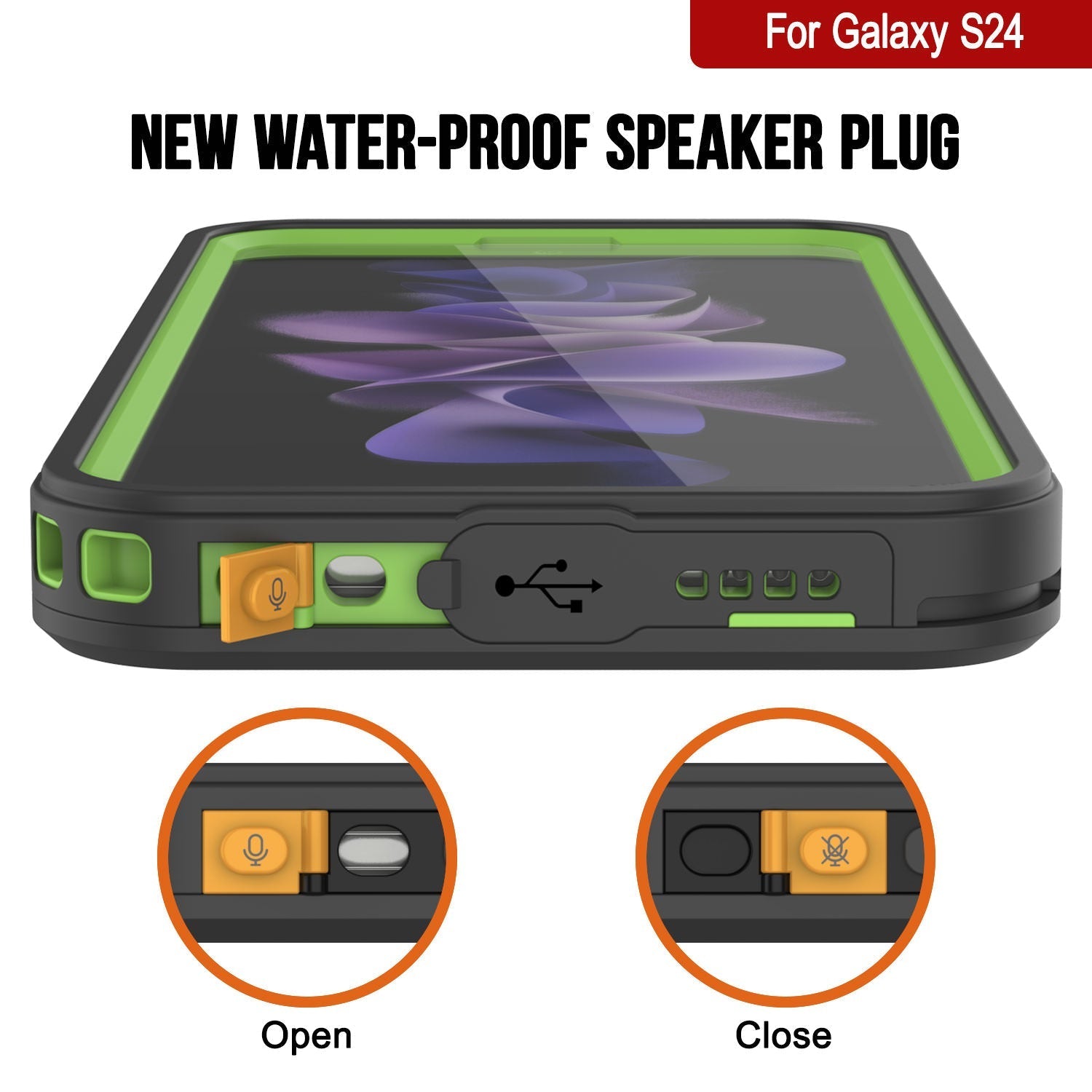 Galaxy S25 Water/ Shockproof [Extreme Series] With Screen Protector Case [Light Green]