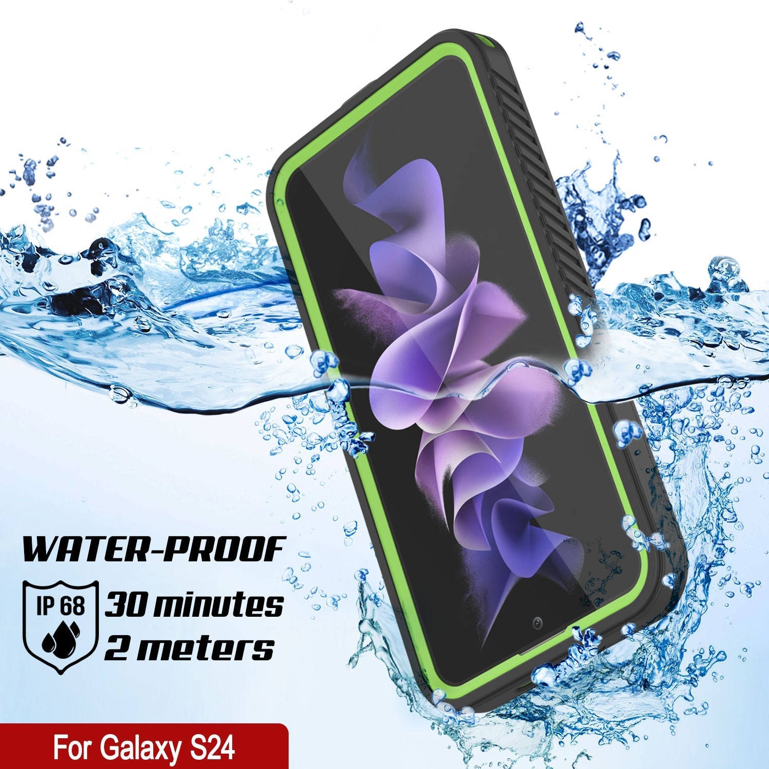 Galaxy S25 Water/ Shockproof [Extreme Series] With Screen Protector Case [Light Green]