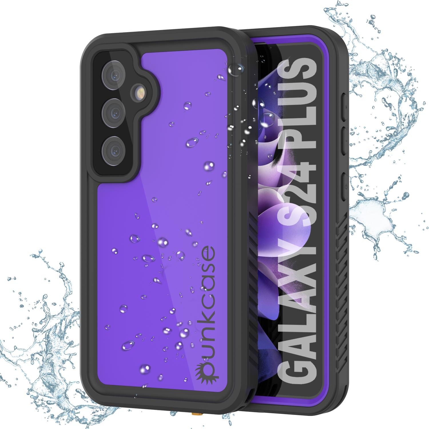 Galaxy S24+ Plus Waterproof Case PunkCase StudStar Purple Thin 6.7ft Underwater IP68 Shock/Snow Proof