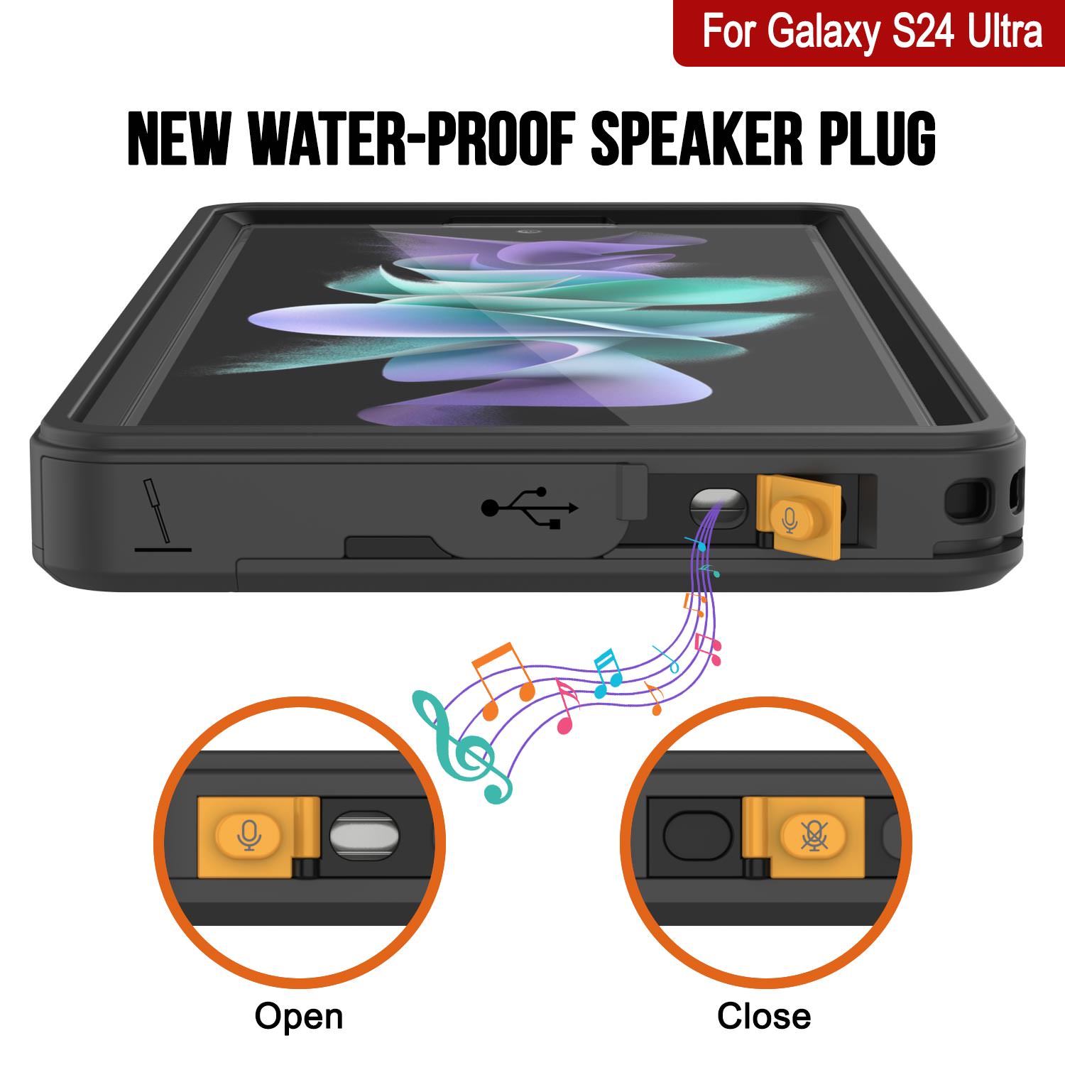 Galaxy S24 Ultra Waterproof Case PunkCase StudStar Clear Thin 6.6ft Underwater IP68 Shock/Snow Proof