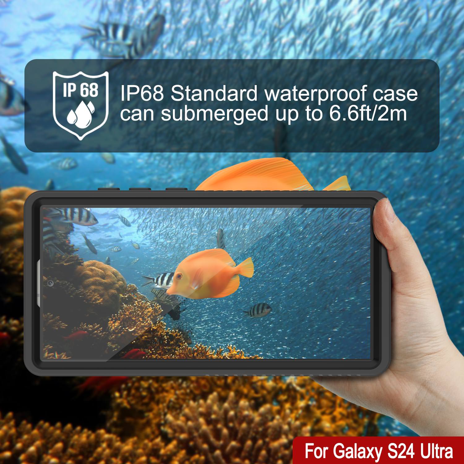 Galaxy S25 Ultra Waterproof Case PunkCase StudStar Clear Thin 6.6ft Underwater IP68 Shock/Snow Proof