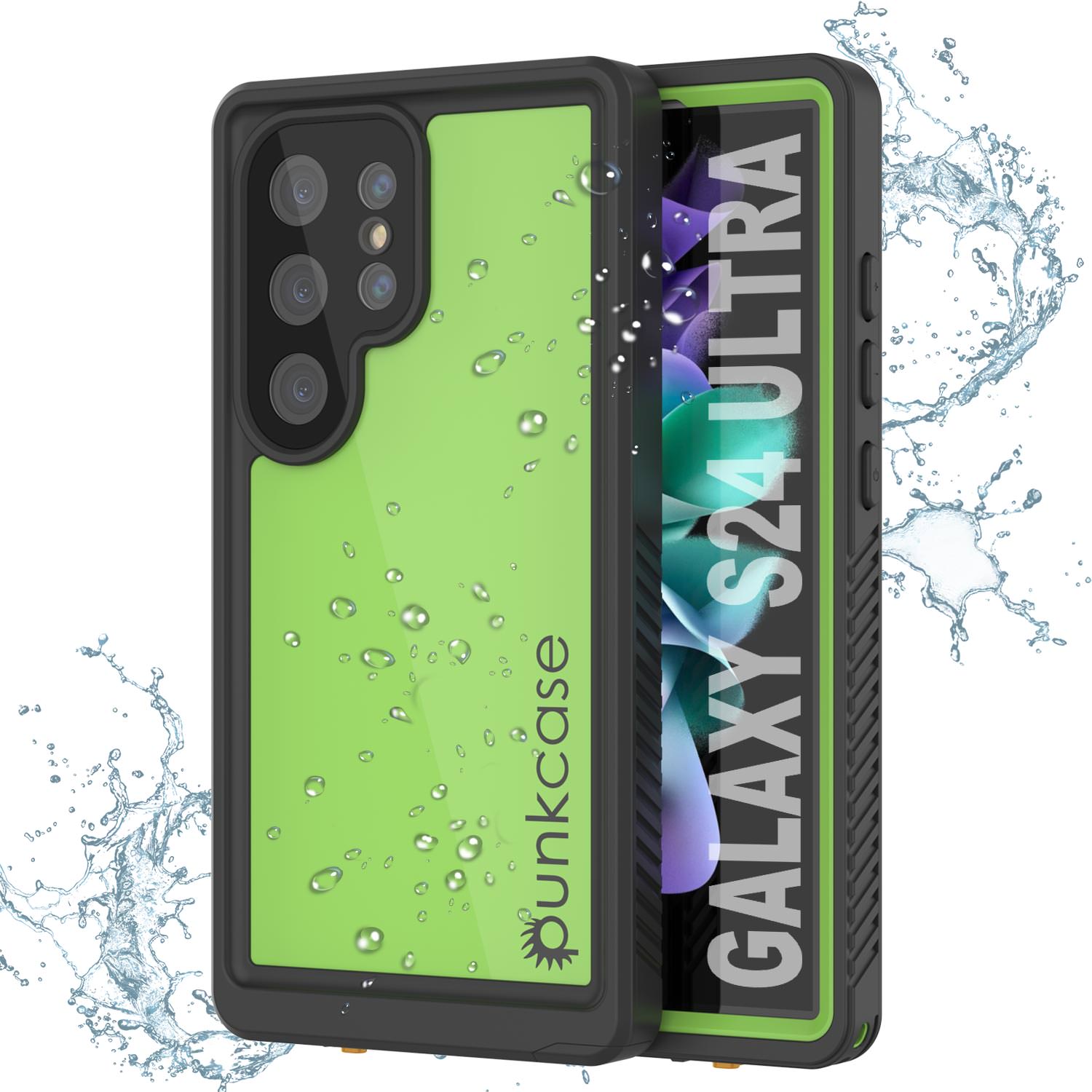 Galaxy S25 Ultra Waterproof Case PunkCase StudStar Light Green Thin 6.6ft Underwater IP68 ShockProof