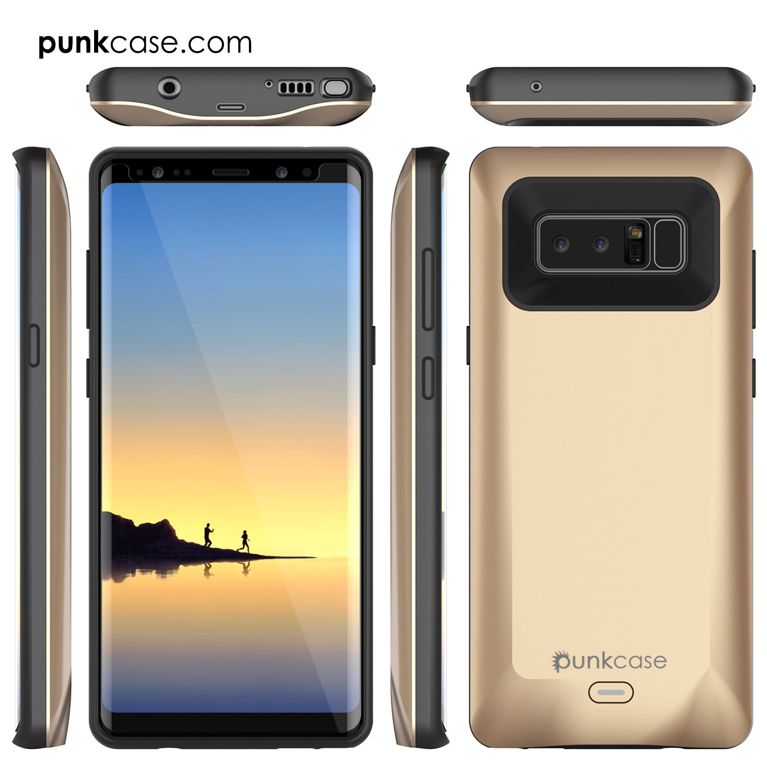 Galaxy Note 8 5000mAH Battery Charger W/ USB Port Slim Case [Gold]