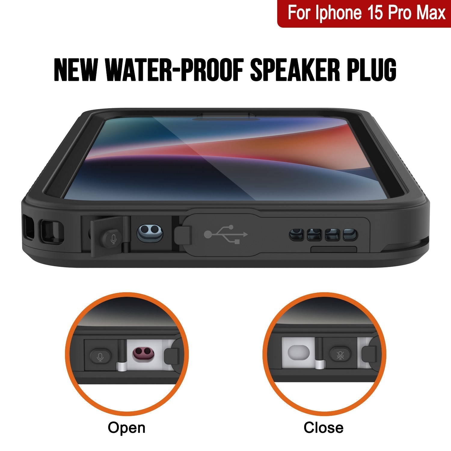 iPhone 16 Pro Max Waterproof Case, Punkcase [Extreme Series] Armor Cover W/ Built In Screen Protector [Black]