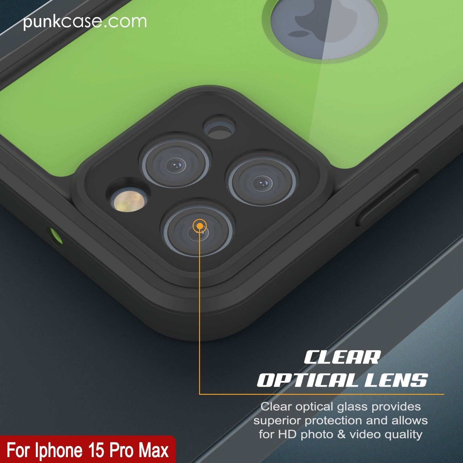 iPhone 16 Pro Max Waterproof IP68 Case, Punkcase [Light green] [StudStar Series] [Slim Fit] [Dirtproof]