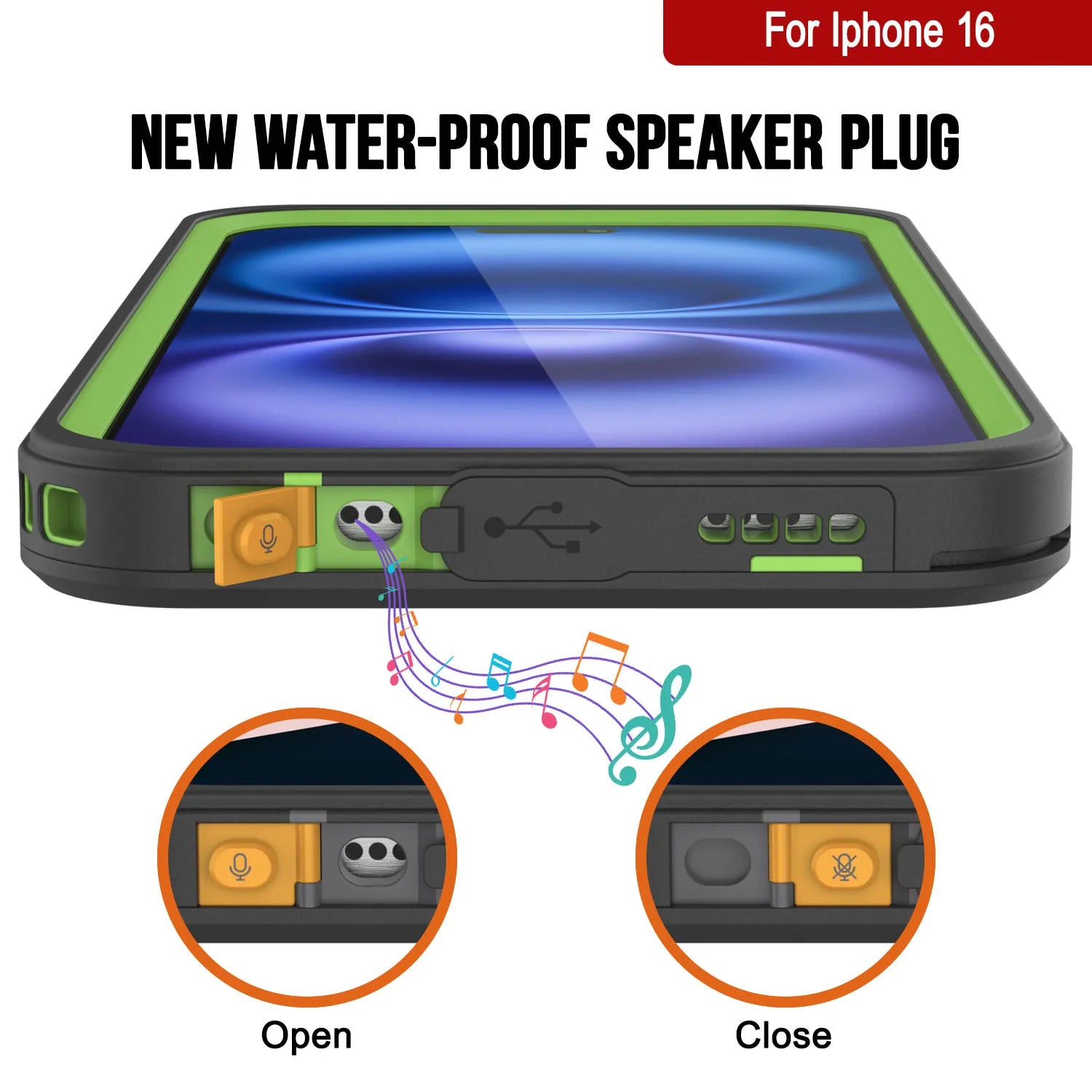 iPhone 16 Waterproof Case, Punkcase [Extreme Series] Armor Cover W/ Built In Screen Protector [Light Green]