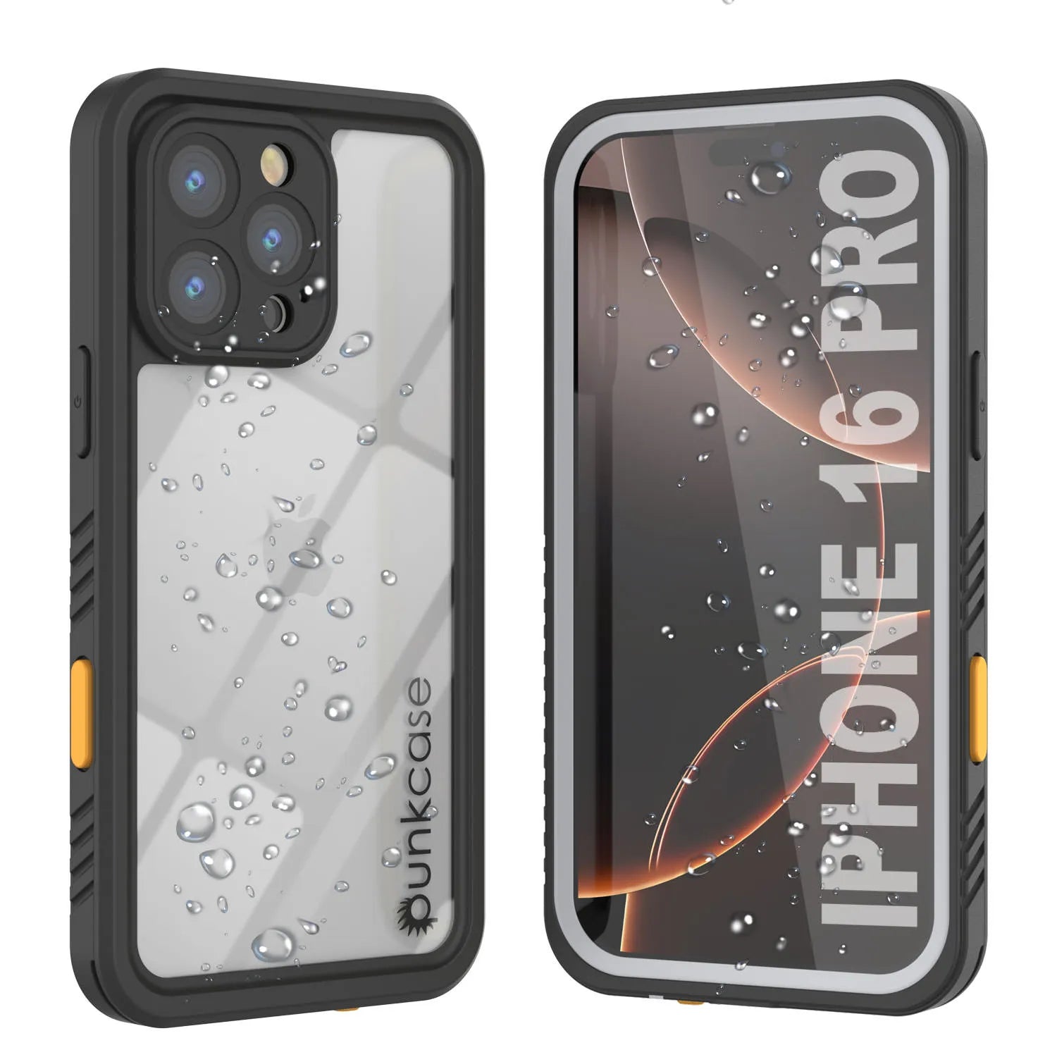 iPhone 16 Pro Waterproof Case, Punkcase [Extreme Series] Armor Cover W/ Built In Screen Protector [White]