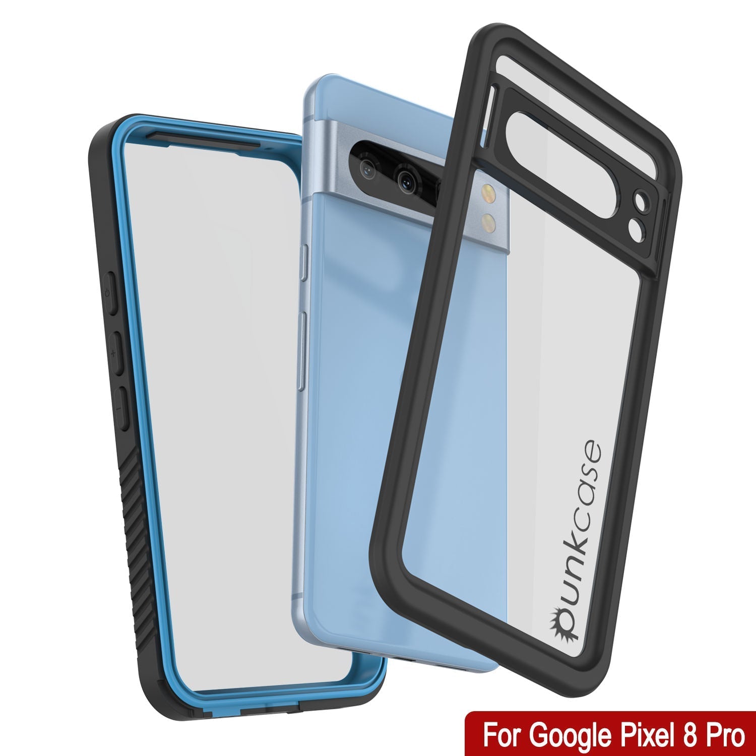 Google Pixel 9 Pro XL Waterproof Case, Punkcase [Extreme Series] Armor Cover W/ Built In Screen Protector [Light Blue]