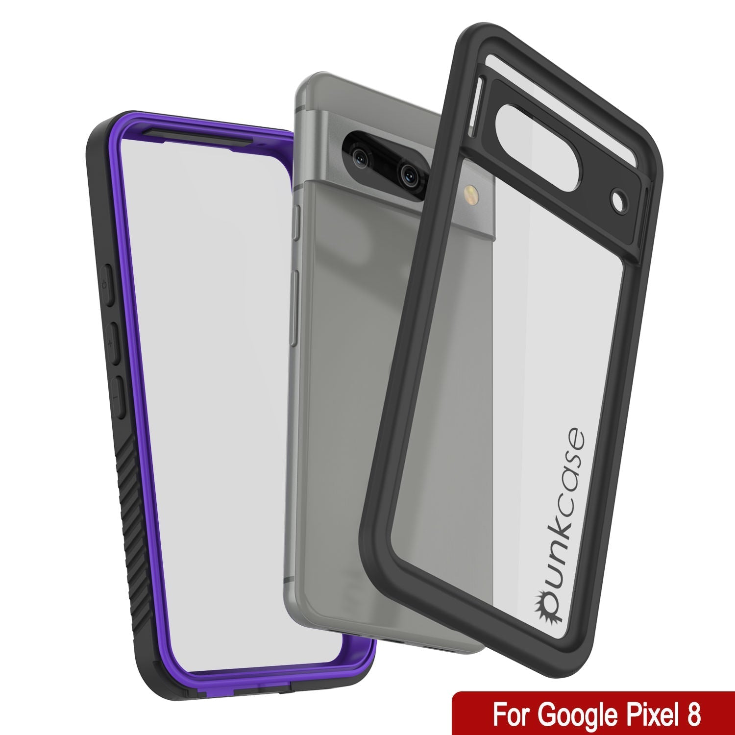 Google Pixel 9  Waterproof Case, Punkcase [Extreme Series] Armor Cover W/ Built In Screen Protector [Purple]