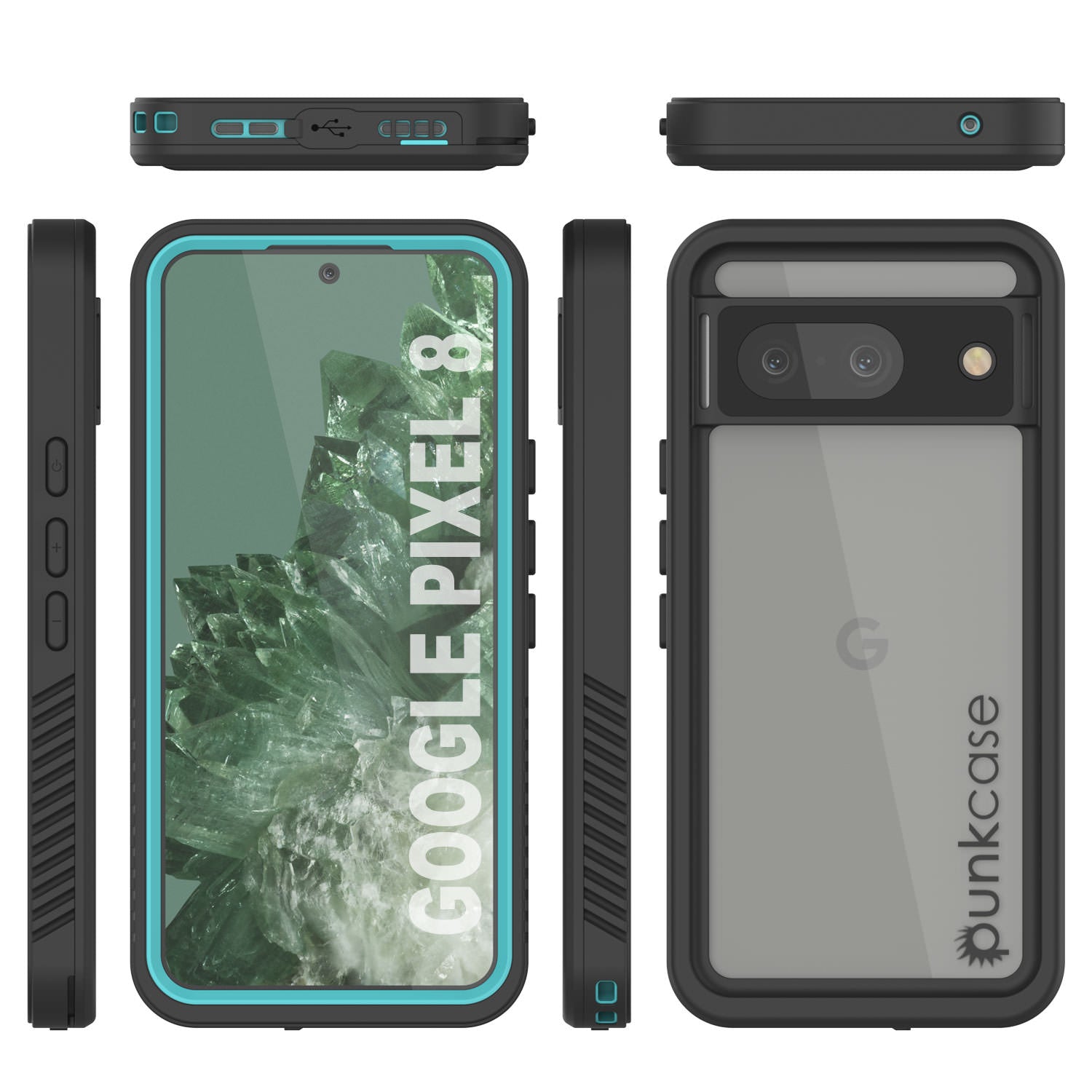 Google Pixel 9  Waterproof Case, Punkcase [Extreme Series] Armor Cover W/ Built In Screen Protector [Teal]