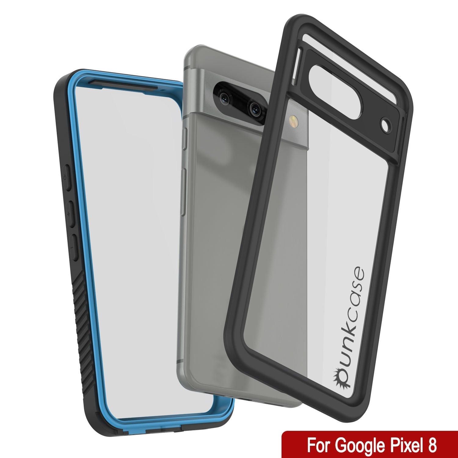 Google Pixel 9  Waterproof Case, Punkcase [Extreme Series] Armor Cover W/ Built In Screen Protector [Light Blue]