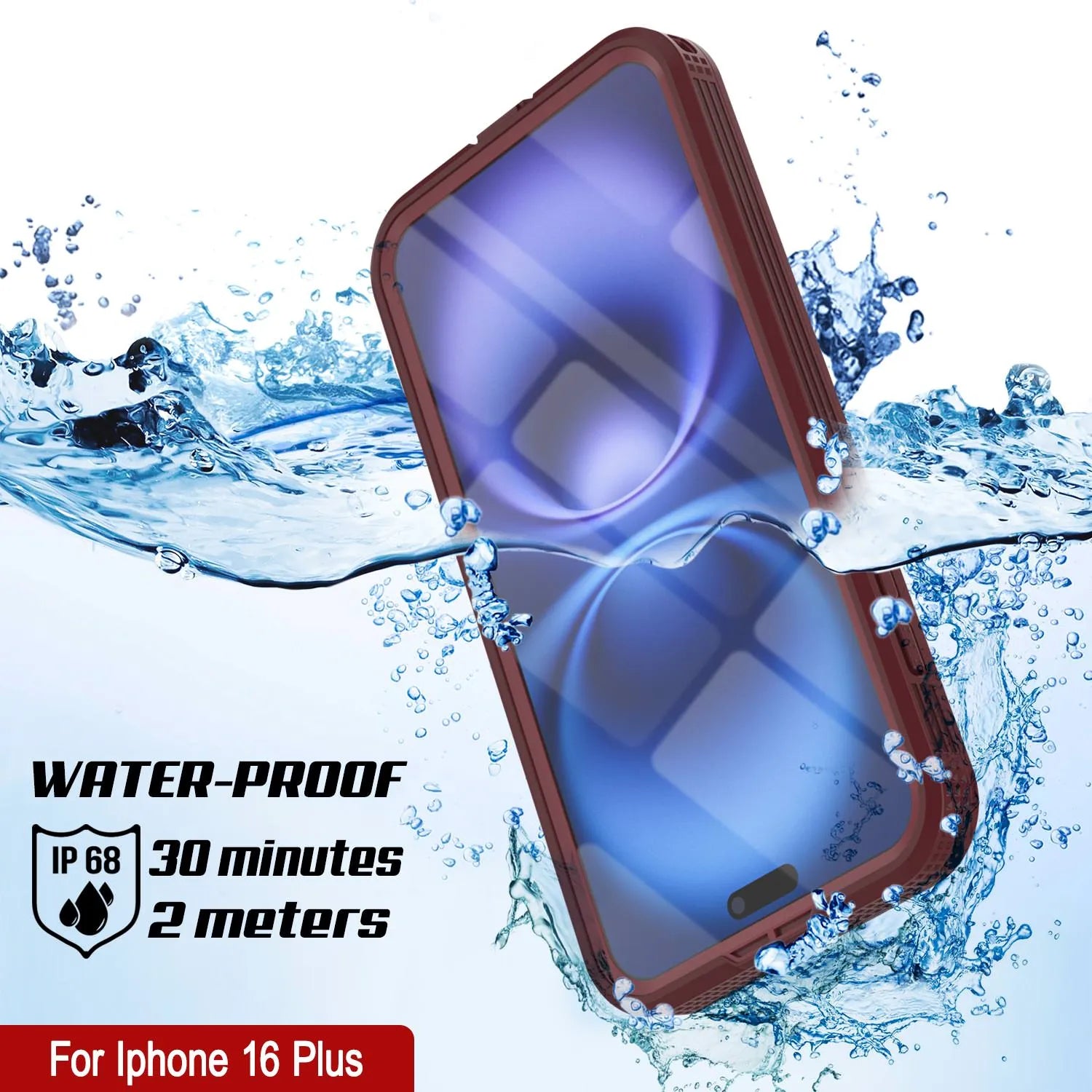 iPhone 16 Plus Waterproof Case [Alpine 2.0 Series] [Slim Fit] [IP68 Certified] [Shockproof] [Rose]