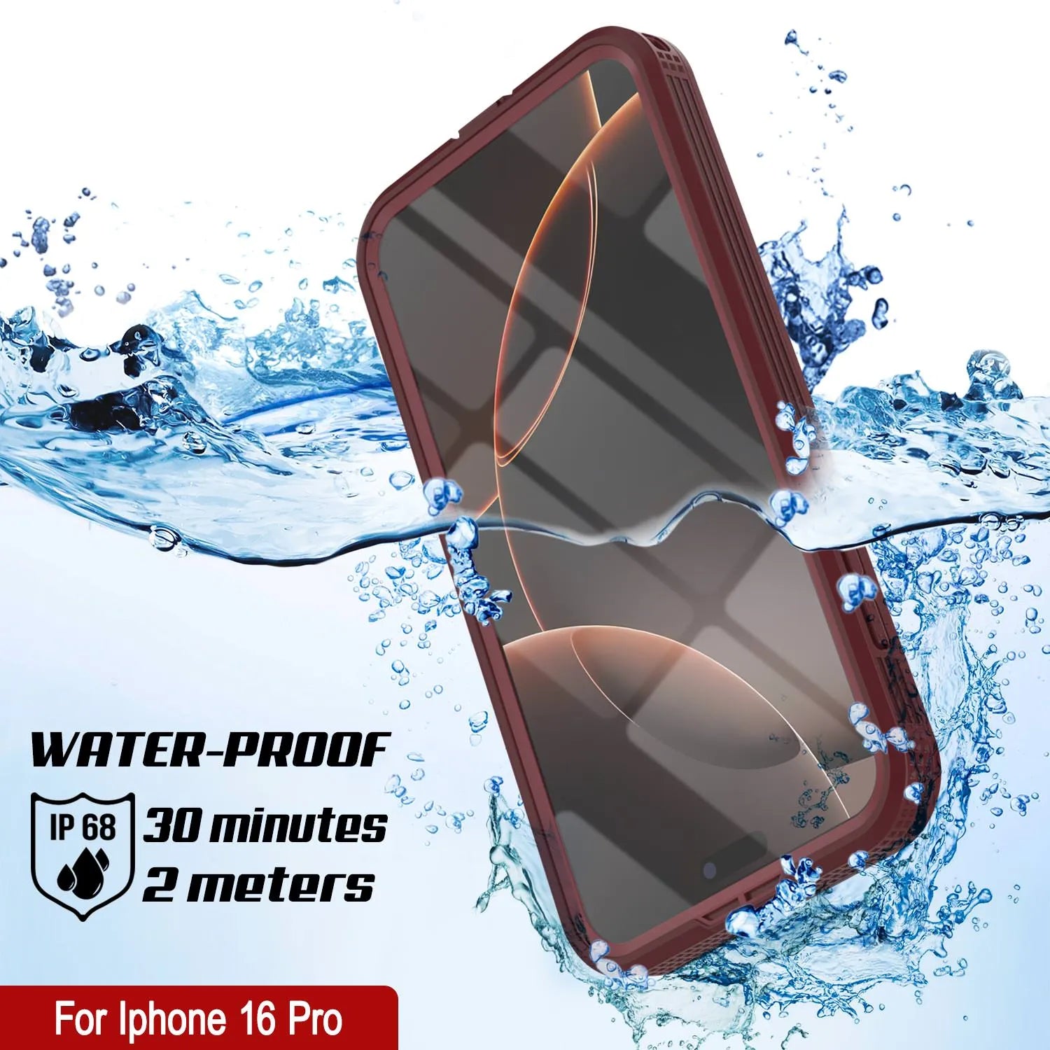 iPhone 16 Pro Waterproof Case [Alpine 2.0 Series] [Slim Fit] [IP68 Certified] [Shockproof] [Rose]