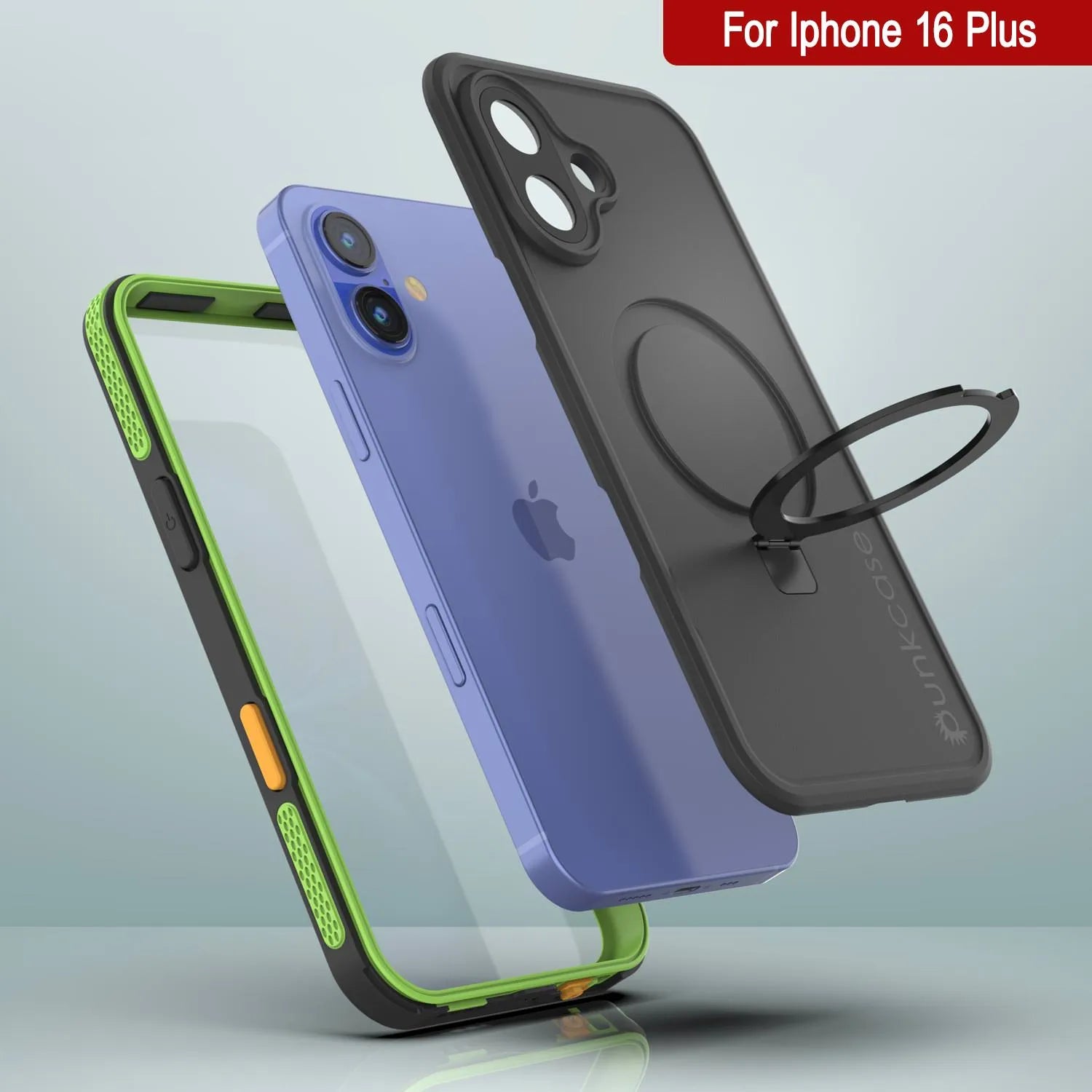 iPhone 16 Plus Waterproof Case [Kickstud 2.0 Series] Protective IP68 Cover W/Screen Protector & Kickstand [Green]