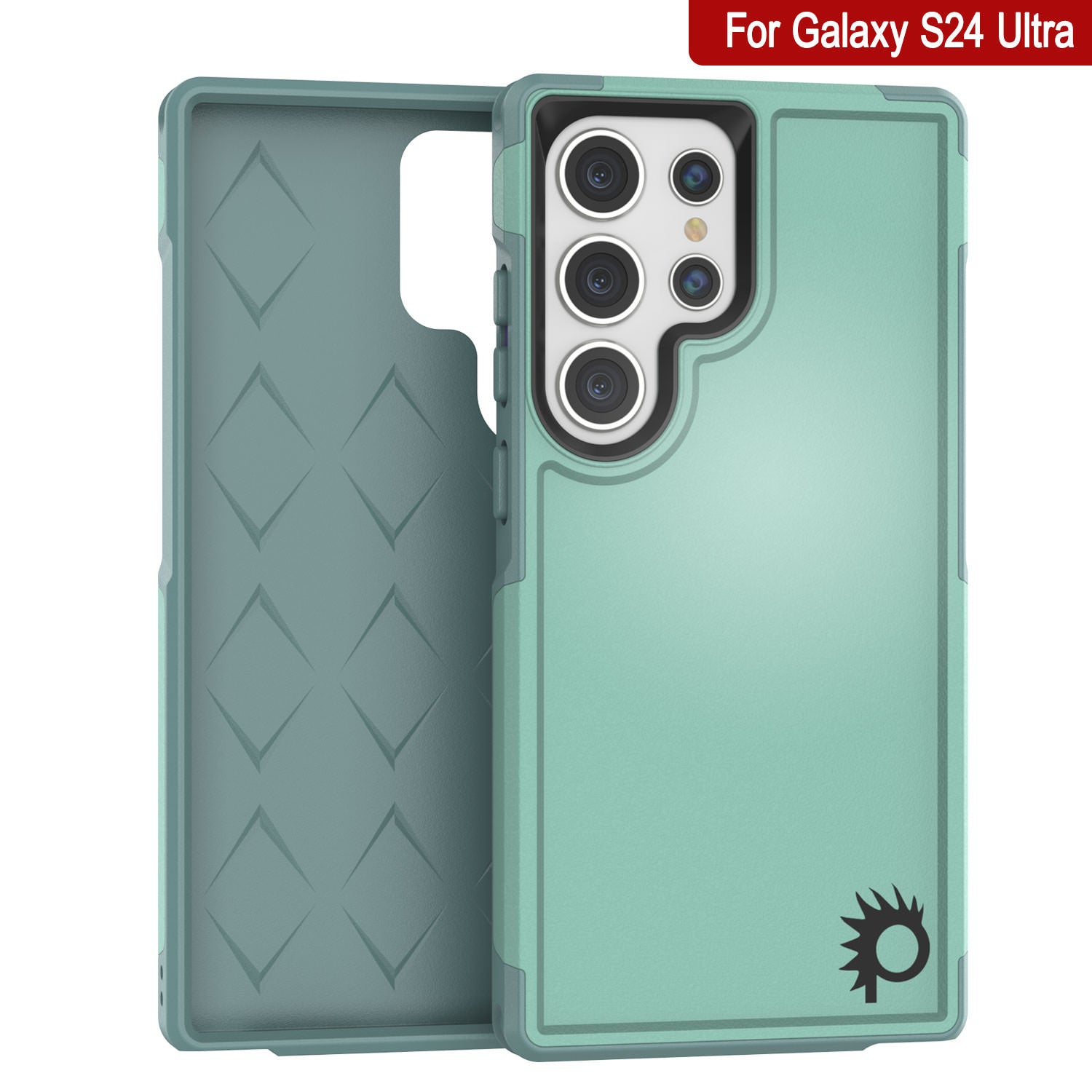 PunkCase Galaxy S25 Ultra Case, [Spartan 2.0 Series] Clear Rugged Heavy Duty Cover [Teal]