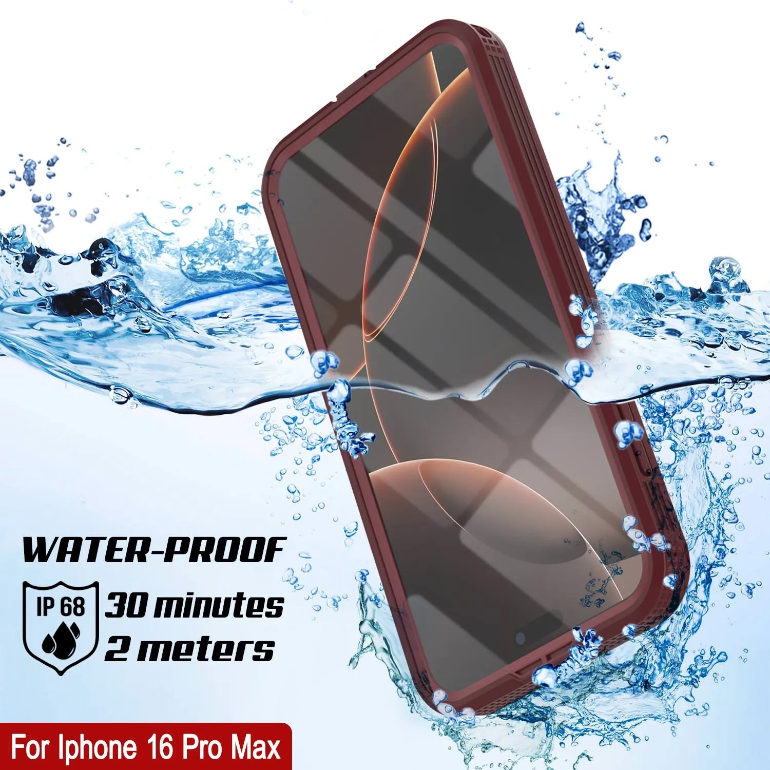 iPhone 16 Pro Max Waterproof Case [Alpine 2.0 Series] [Slim Fit] [IP68 Certified] [Shockproof] [Rose]