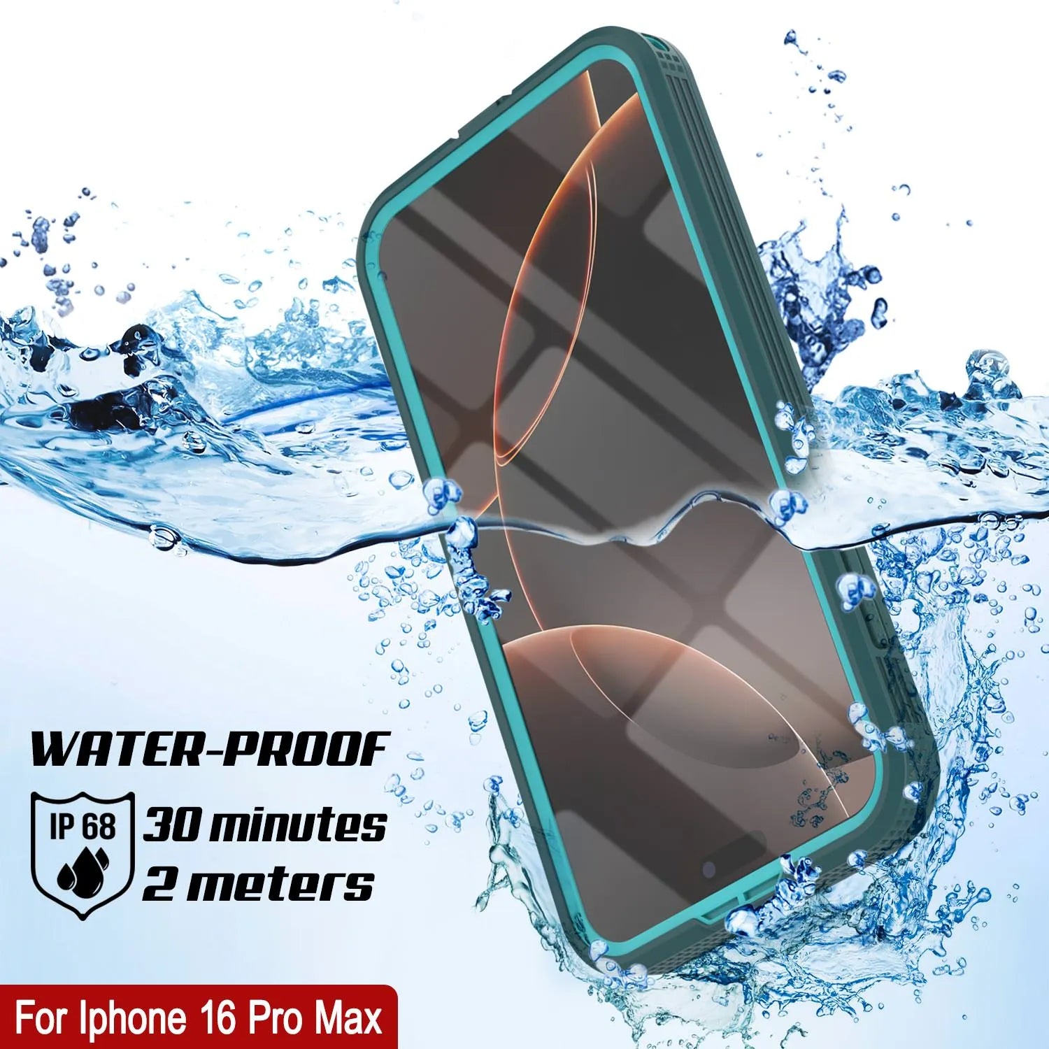 iPhone 16 Pro Max Waterproof Case [Alpine 2.0 Series] [Slim Fit] [IP68 Certified] [Shockproof] [Blue]