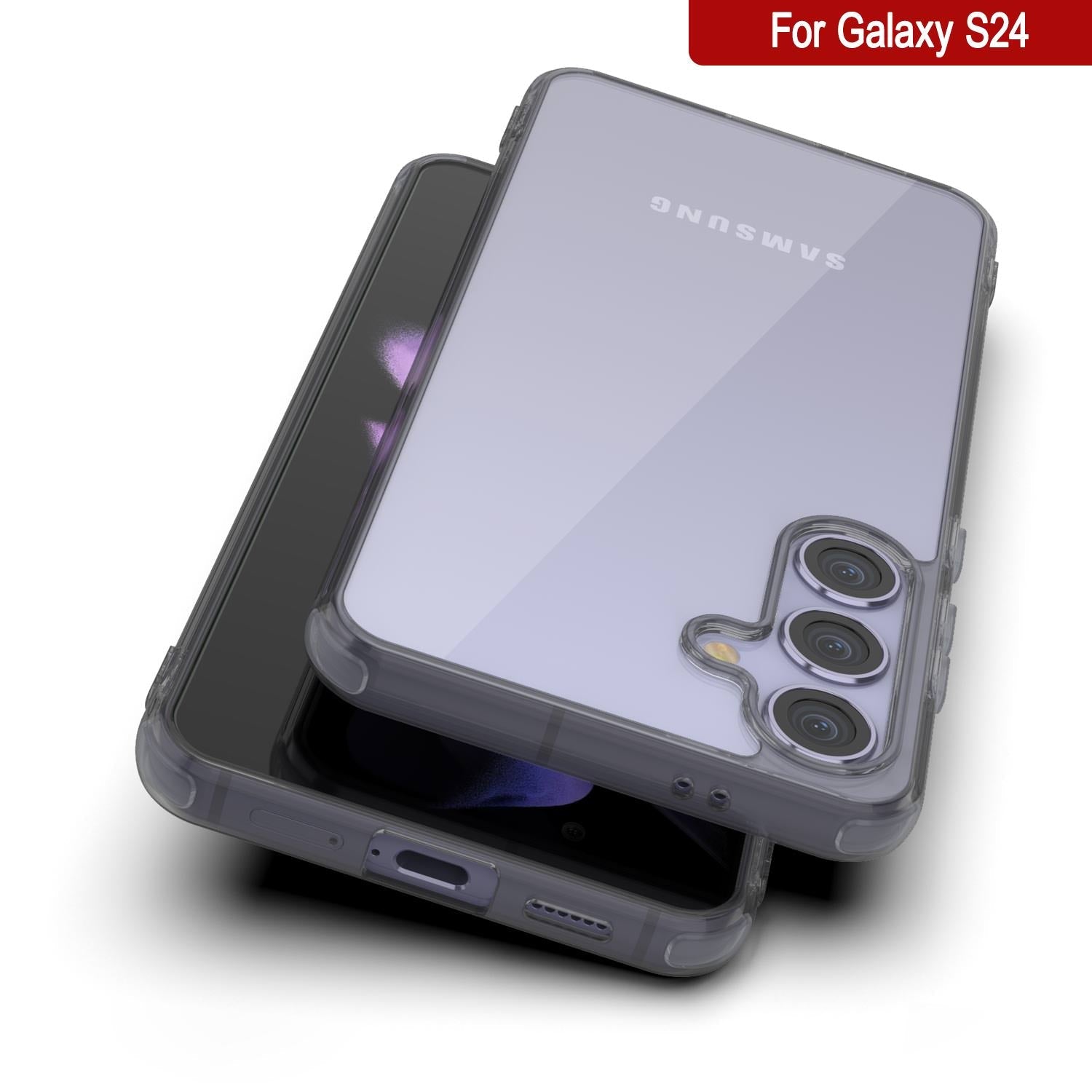 Galaxy S25 Magnetic Wireless Charging Case [Clear Acrylic Series] [Non-Slip] For Galaxy S25 [Black]