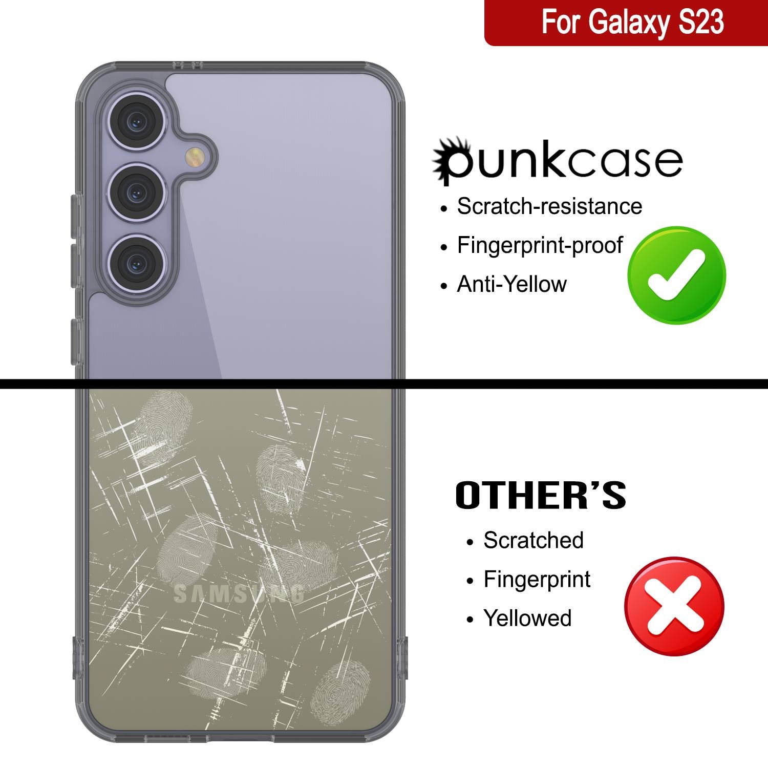 Galaxy S25 Case [Clear Acrylic Series] [Non-Slip] For Galaxy S25 [Grey]