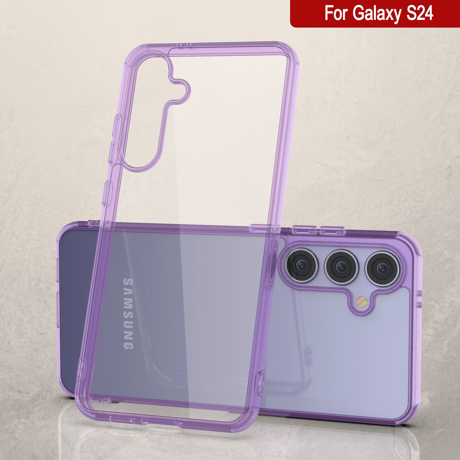 Galaxy S25 Magnetic Wireless Charging Case [Clear Acrylic Series] [Non-Slip] For Galaxy S25 [Purple]