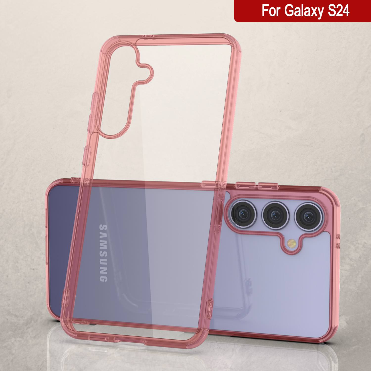 Galaxy S25 Case [Clear Acrylic Series] [Non-Slip] For Galaxy S25 [Red]