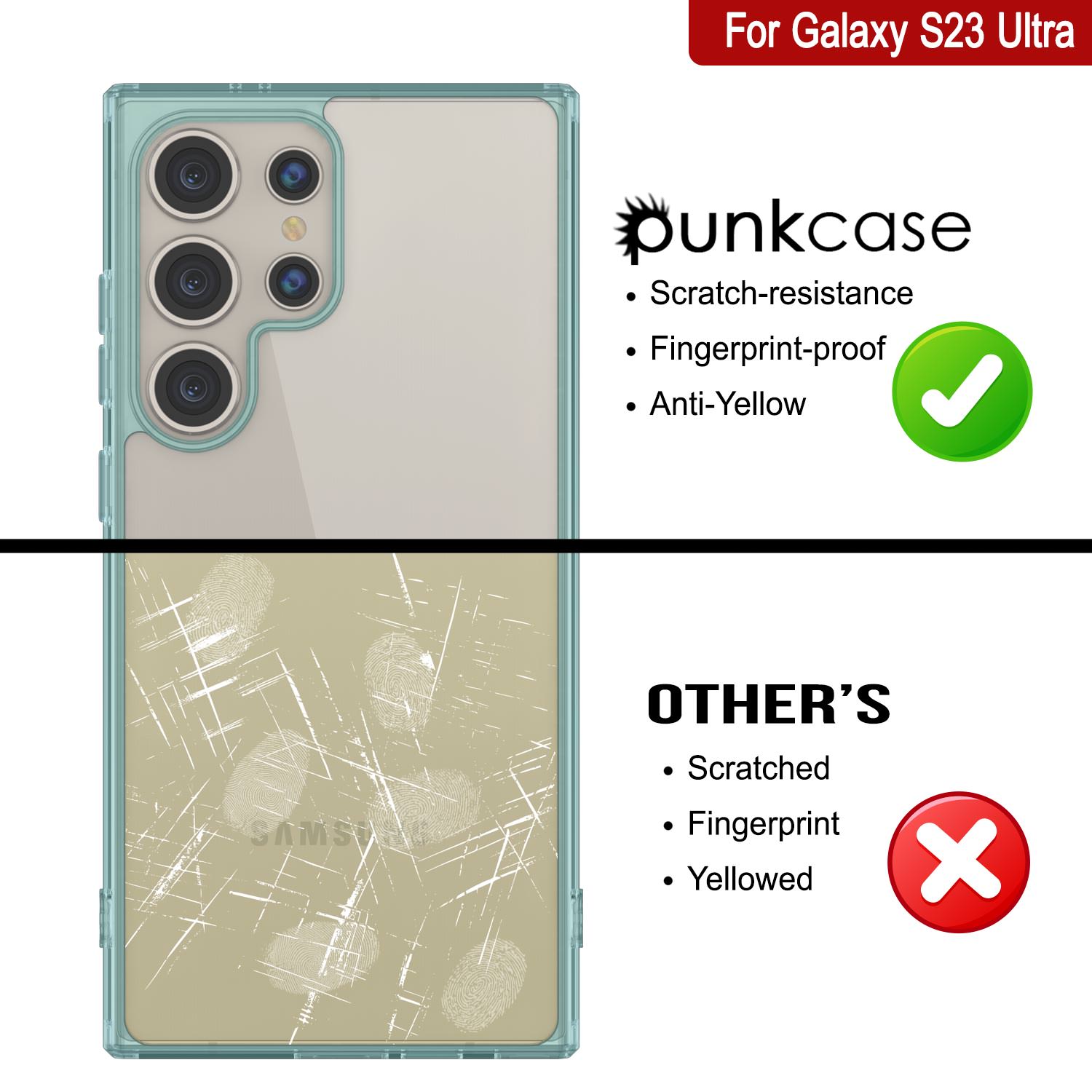 Galaxy S25 Ultra Case [Clear Acrylic Series] [Non-Slip] For Galaxy S25 Ultra [Teal]