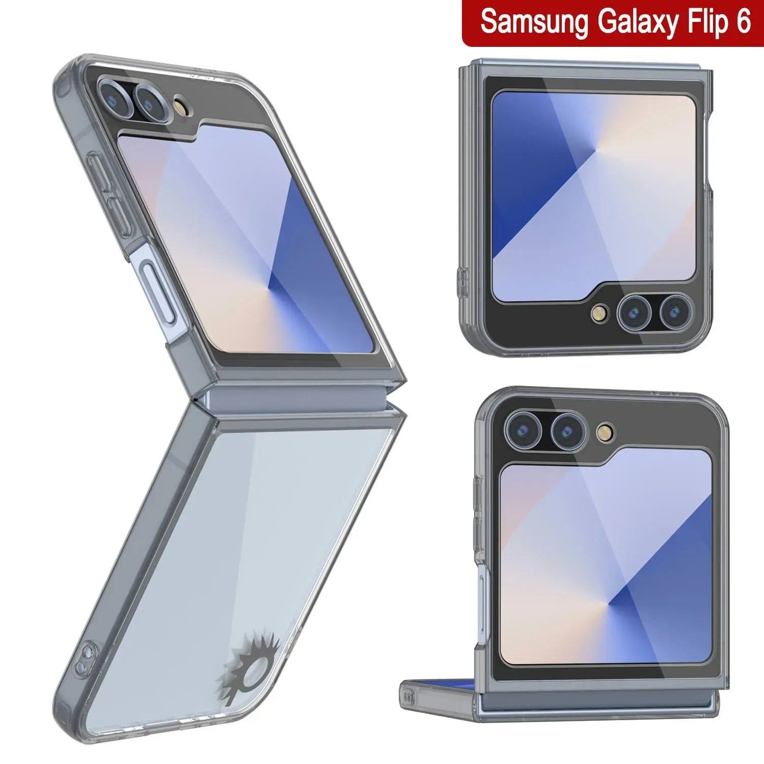 Galaxy Z Flip6 Case [Clear Acrylic Series] [Non-Slip] For Galaxy Z Flip6 [Grey]