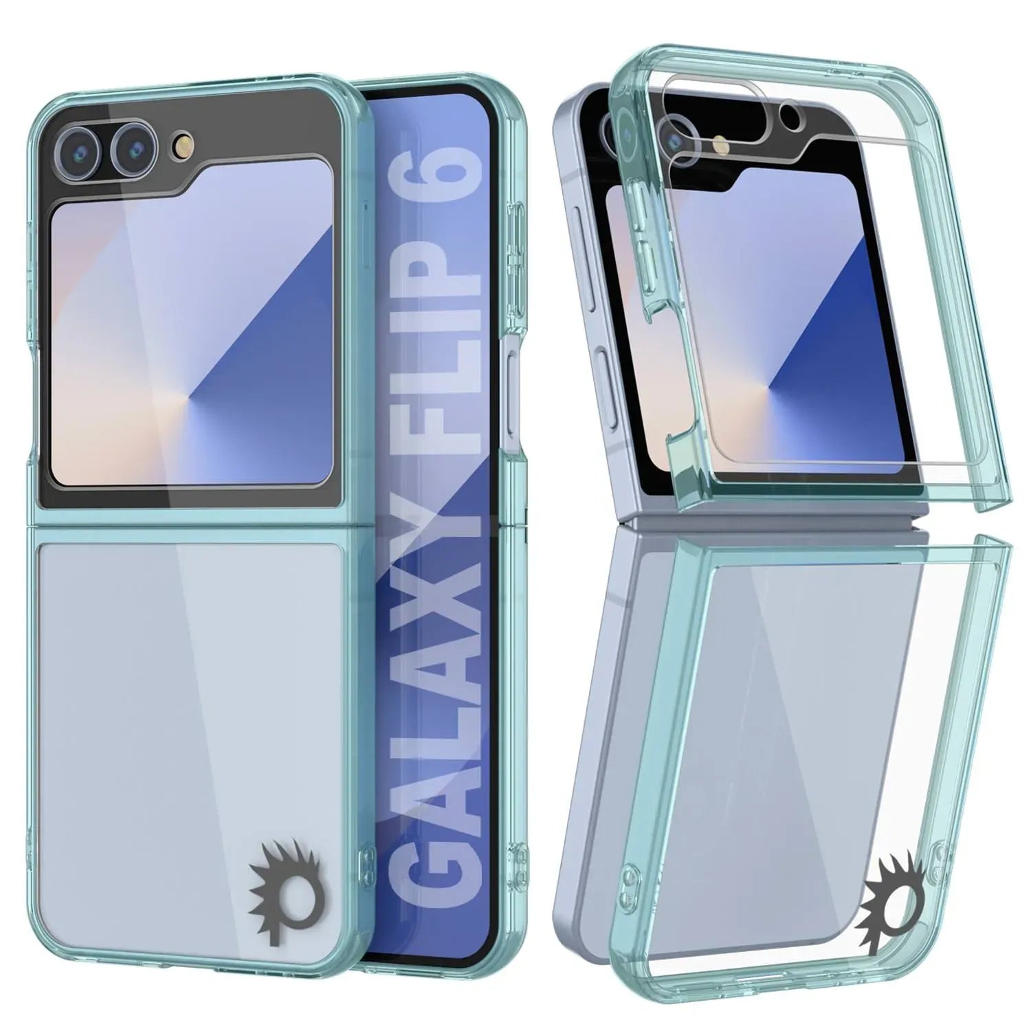 Galaxy Z Flip6 Case [Clear Acrylic Series] [Non-Slip] For Galaxy Z Flip6 [Teal]