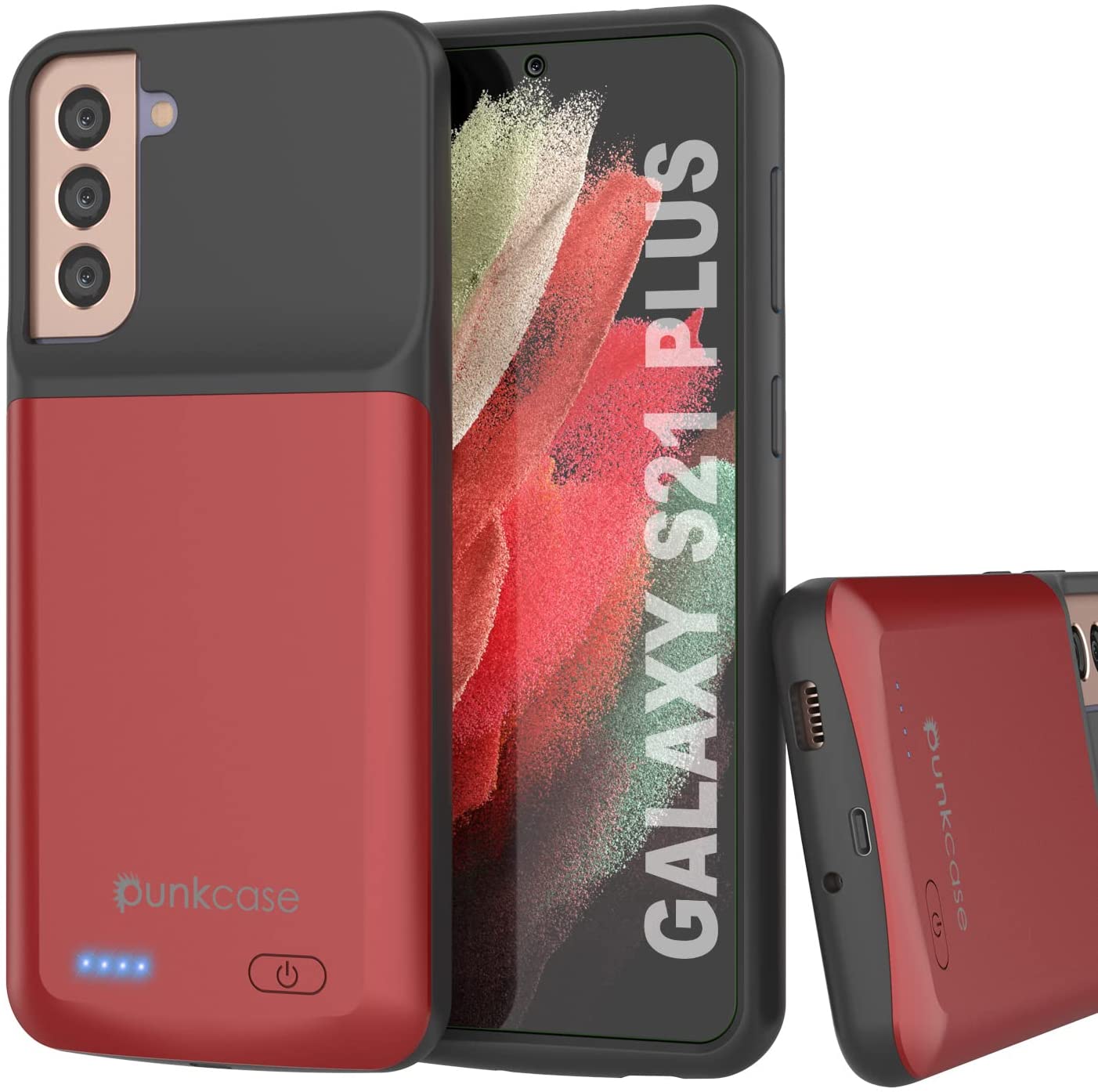 PunkJuice S21+ Plus Battery Case Red - Portable Charging Power Juice Bank with 6000mAh