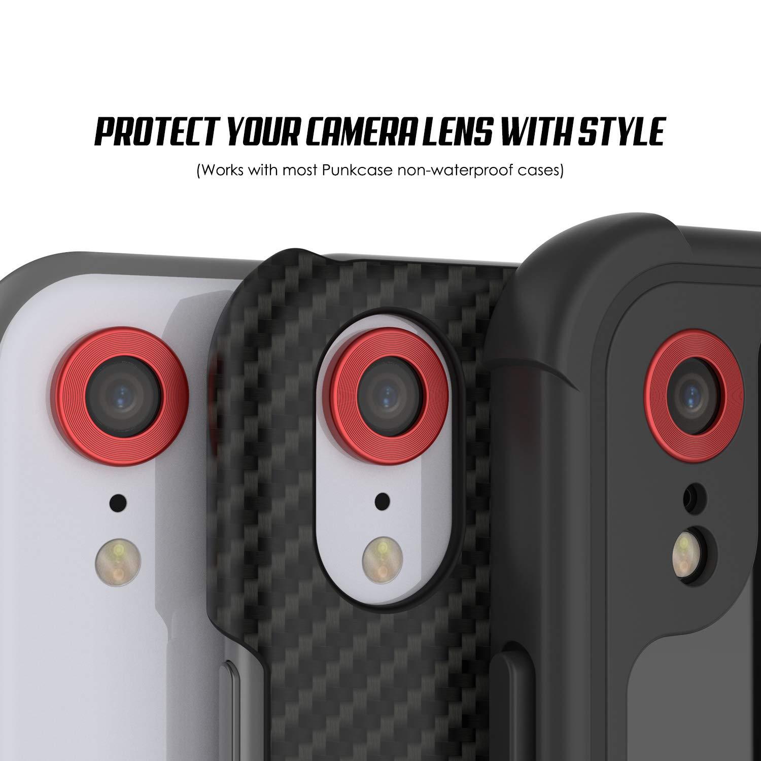 Punkcase iPhone XR Camera Protector Ring [Red]