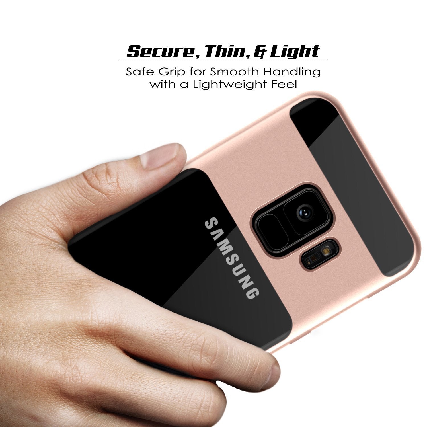 Galaxy S9 Punkcase, LUCID 3.0 Series Cover w/Kickstand, Rose Gold