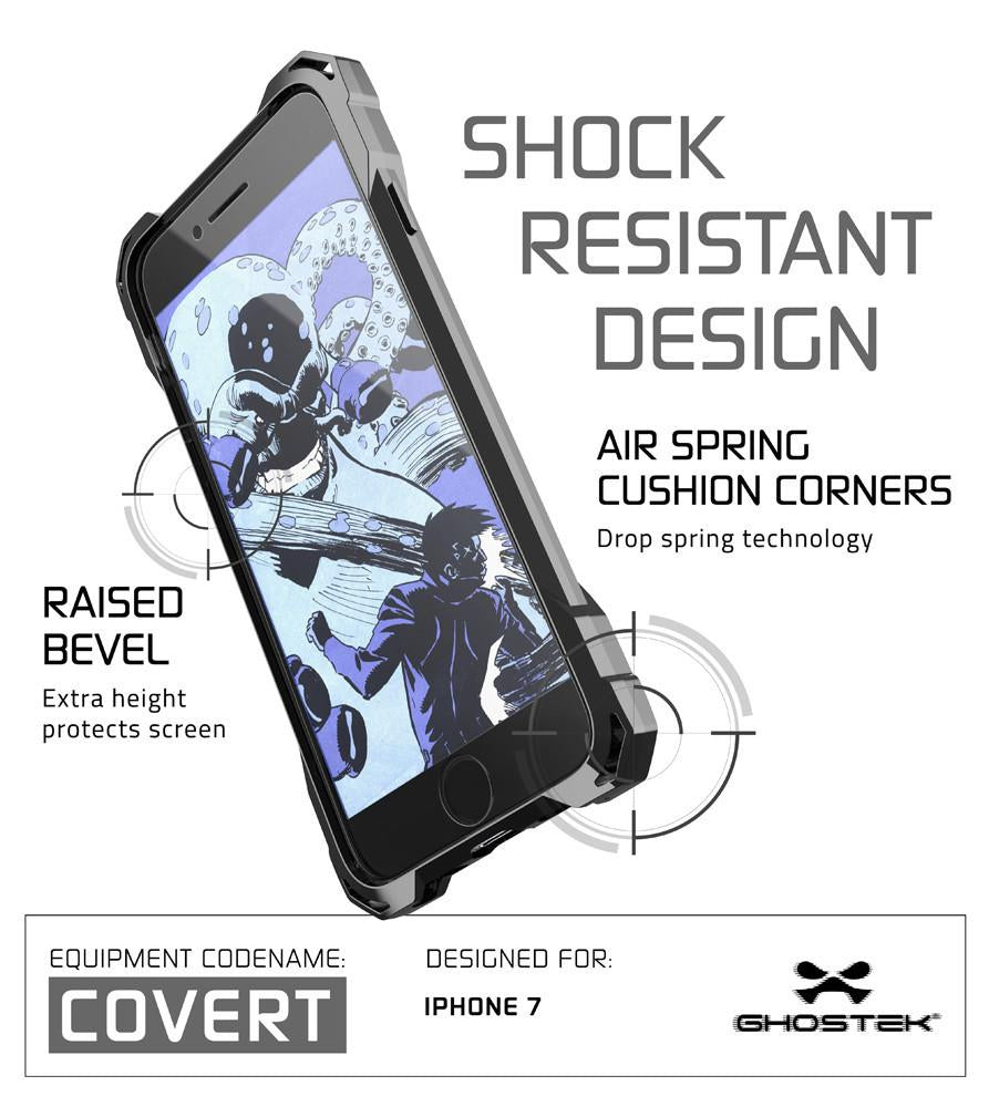 iPhone 7+ Plus Case, Ghostek® Covert Space Grey, Premium Impact Armor | Lifetime Warranty Exchange