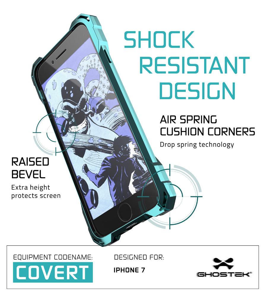 iPhone 7+ Plus Case, Ghostek® Covert Teal Premium Protective Armor | Lifetime Warranty Exchange