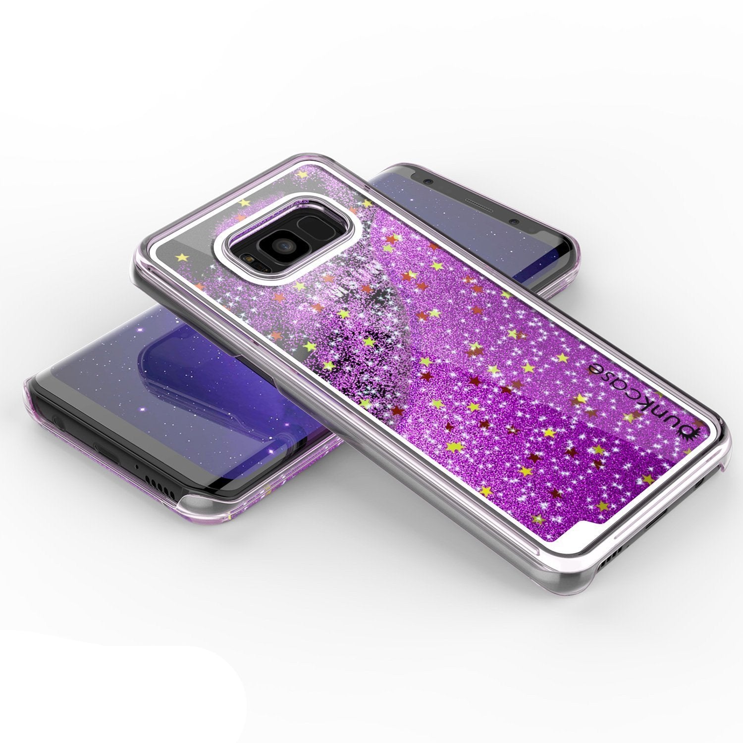 Galaxy S8 Case, Punkcase Liquid Purple Series Protective Glitter Cover