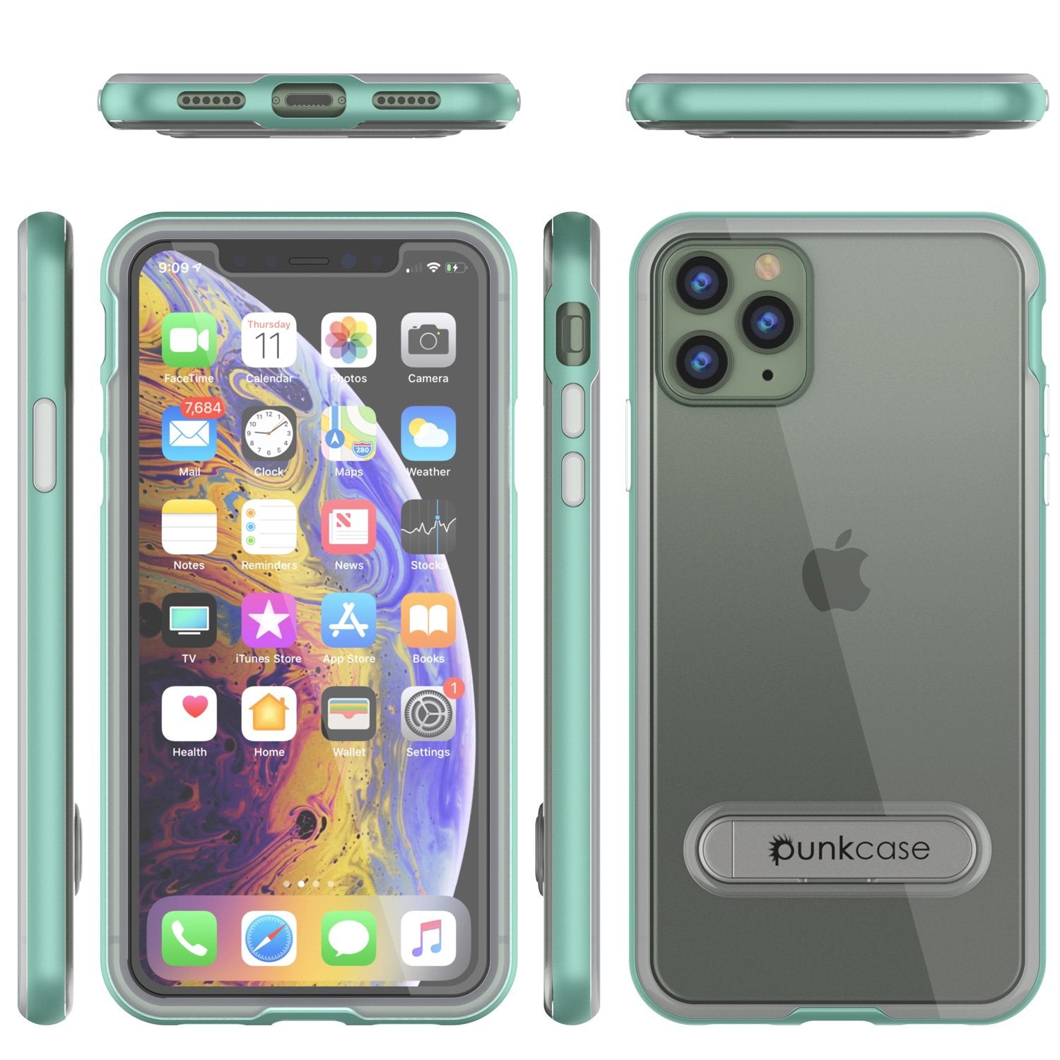 iPhone 12 Pro Case, PUNKcase [LUCID 3.0 Series] [Slim Fit] Protective Cover w/ Integrated Screen Protector [Teal]