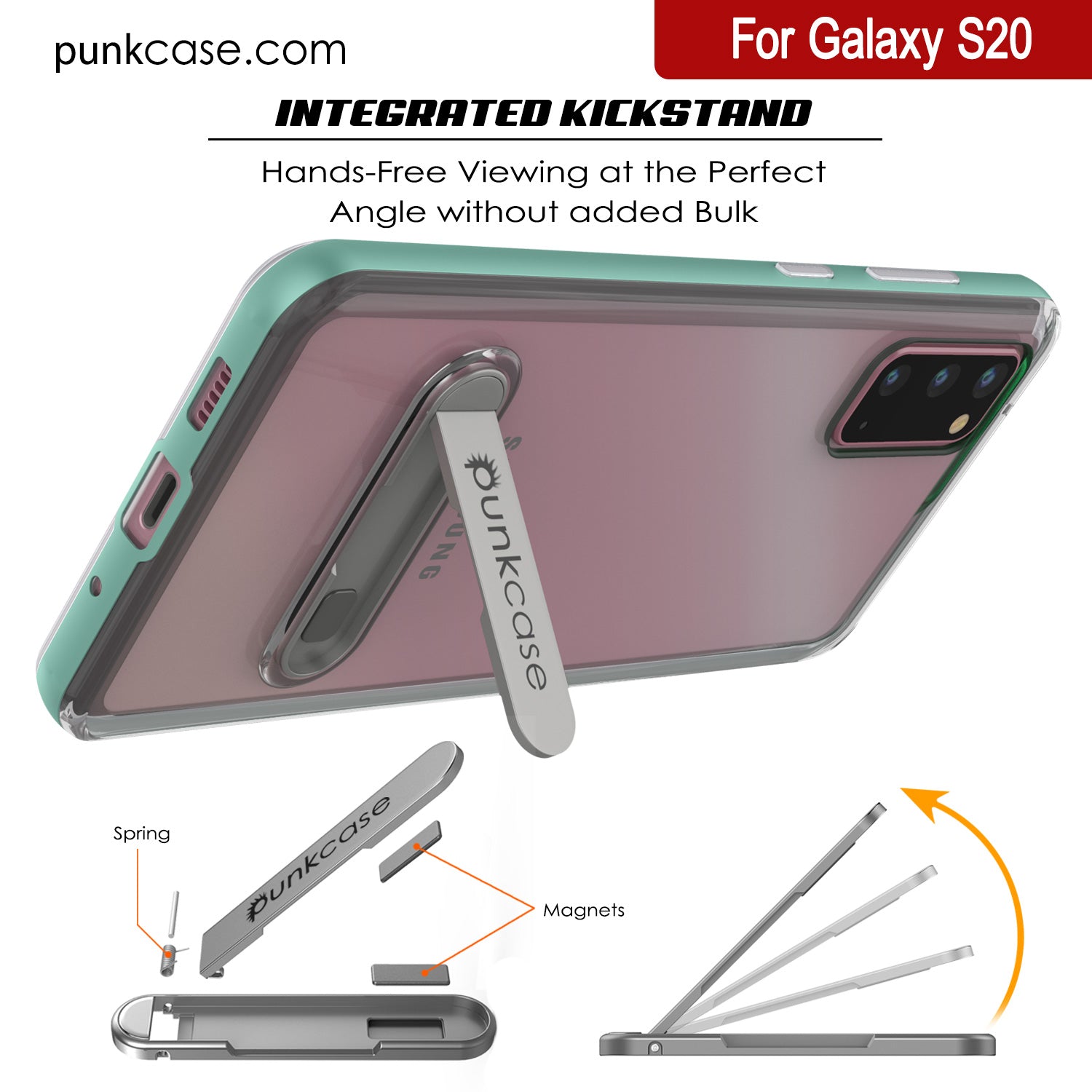 Galaxy S20 Case, PUNKcase [LUCID 3.0 Series] [Slim Fit] Armor Cover w/ Integrated Screen Protector [Teal]