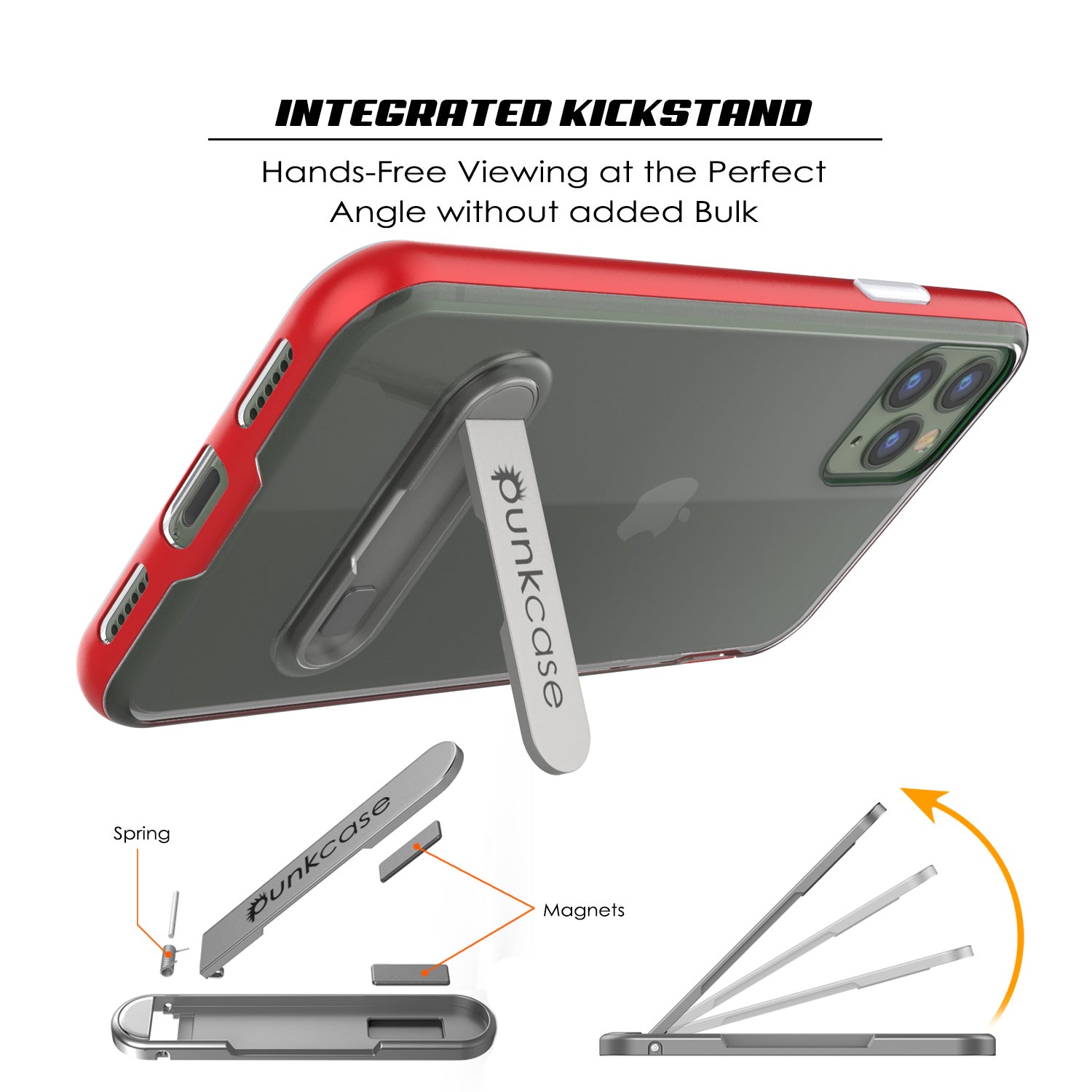 iPhone 11 Pro Case, PUNKcase [LUCID 3.0 Series] [Slim Fit] Armor Cover w/ Integrated Screen Protector [Red]