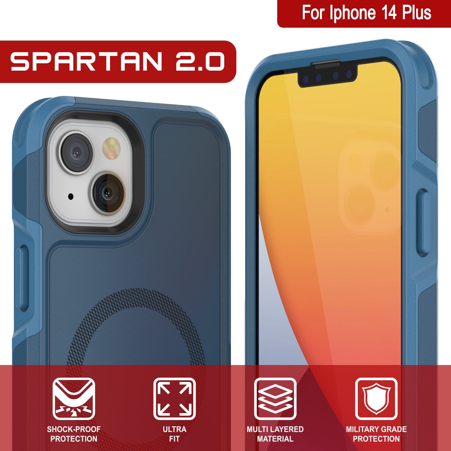 PunkCase iPhone 14 Case, [Spartan 2.0 Series] Clear Rugged Heavy Duty –  punkcase