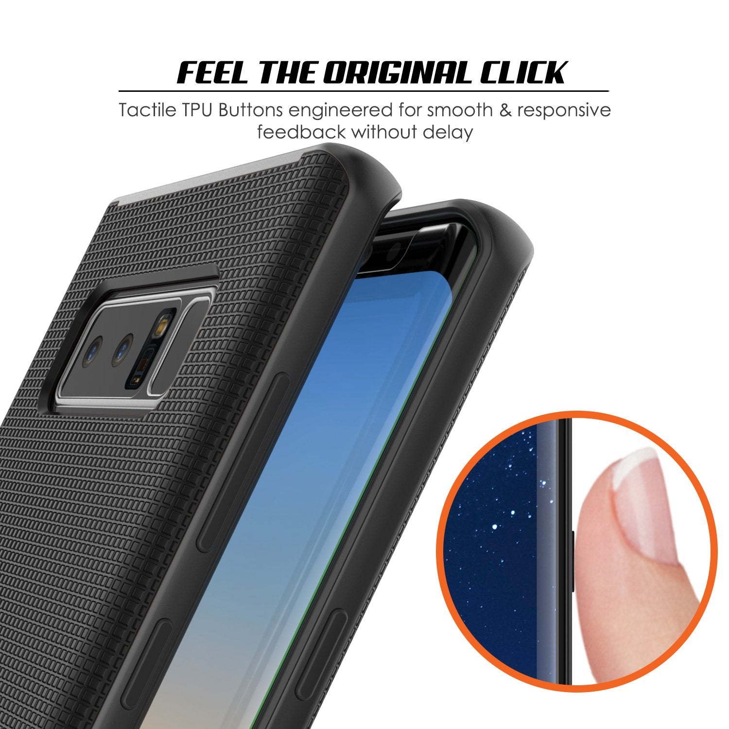 Galaxy Note 8 Case, PunkCase [Stealth Series] Hybrid 3-Piece [Black]