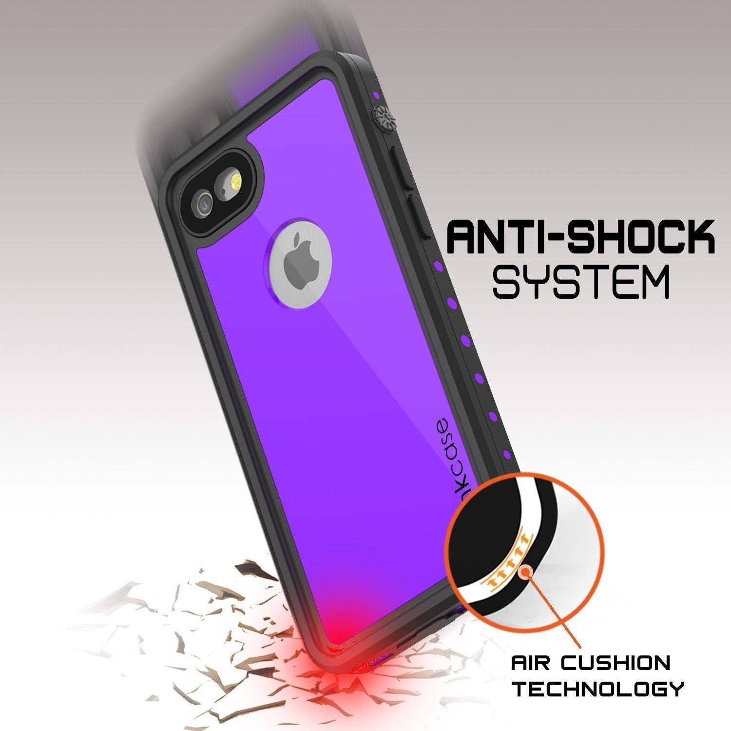 iPhone SE (4.7") Waterproof Case, Punkcase [Purple] [StudStar Series] [Slim Fit][IP68 Certified]  [Dirtproof] [Snowproof]