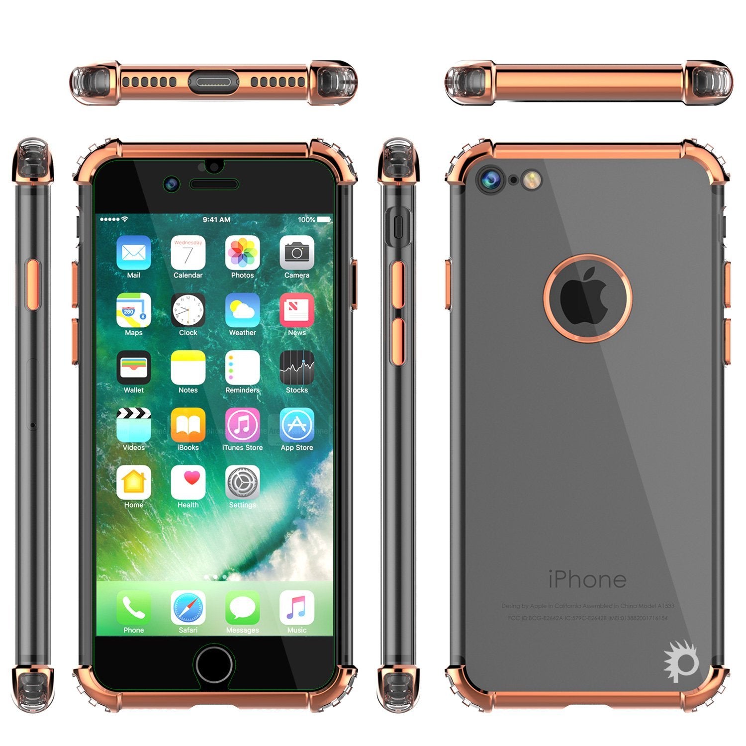 iPhone SE (4.7") Case, Punkcase [BLAZE SERIES] Protective Cover W/ PunkShield Screen Protector [Shockproof] [Slim Fit] for Apple iPhone [RoseGold]